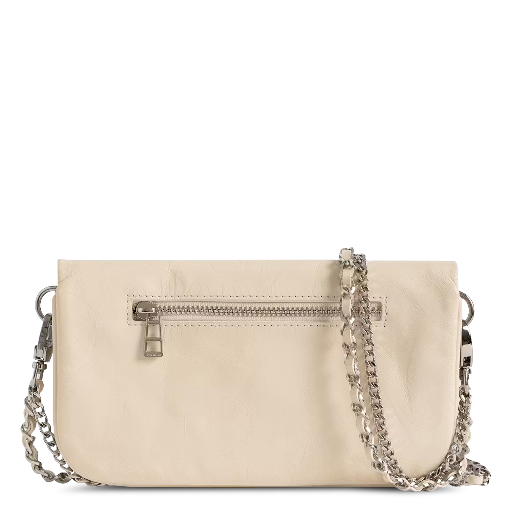 Sac bandoulière en cuir rock mini ZADIG&VOLTAIRE Blanc