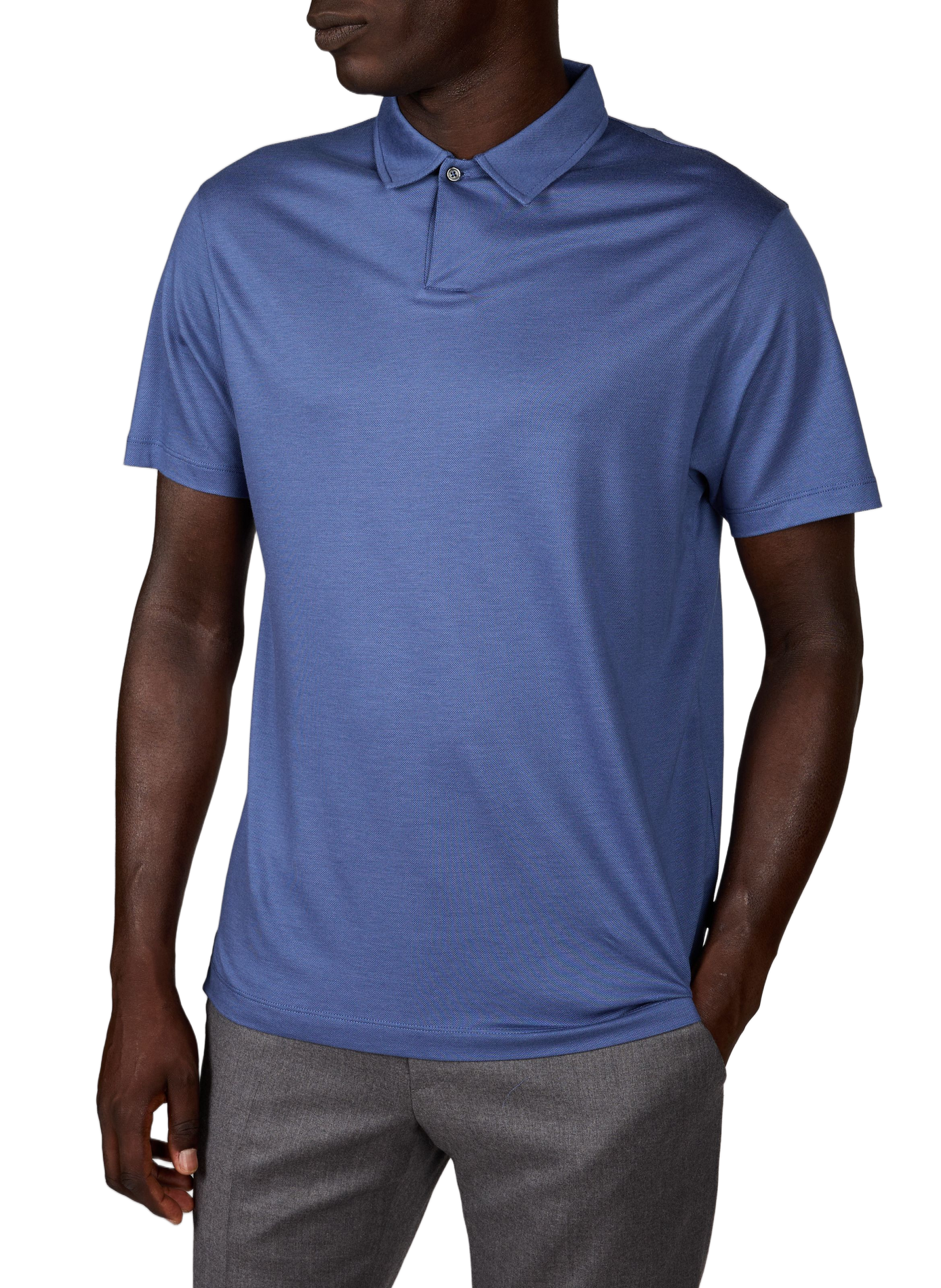 Polo droit à manches courtes HACKETT Bleu