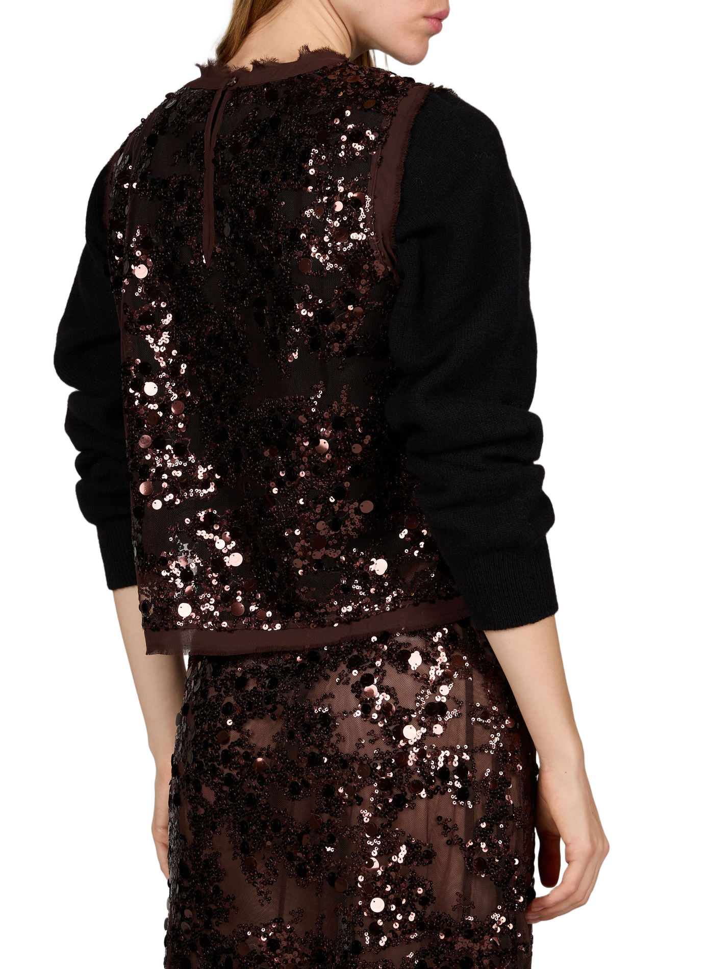 Top sans manches Manire à strass BAUM UND PFERDGARTEN Marron