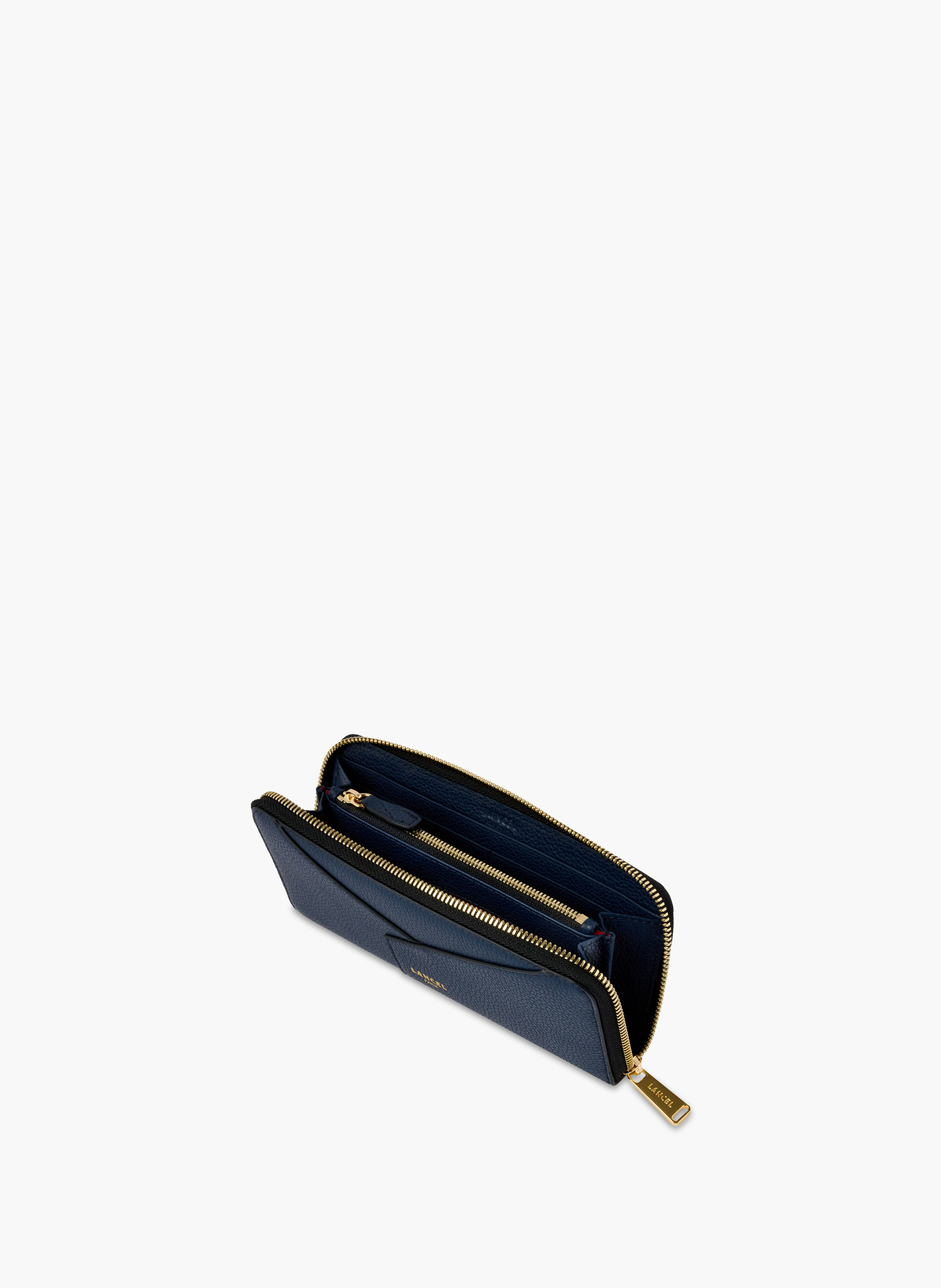 Portefeuille long zippé enveloppe de lancel en cuir LANCEL Bleu