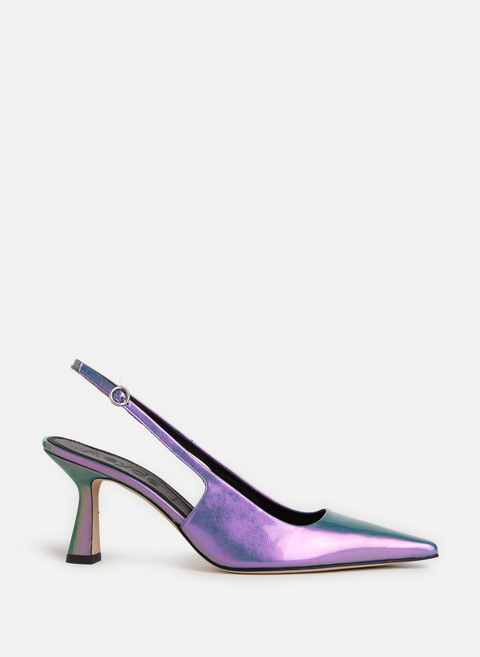 حذاء Fernanda من الجلد اللامع باللون VioletAEYDE 