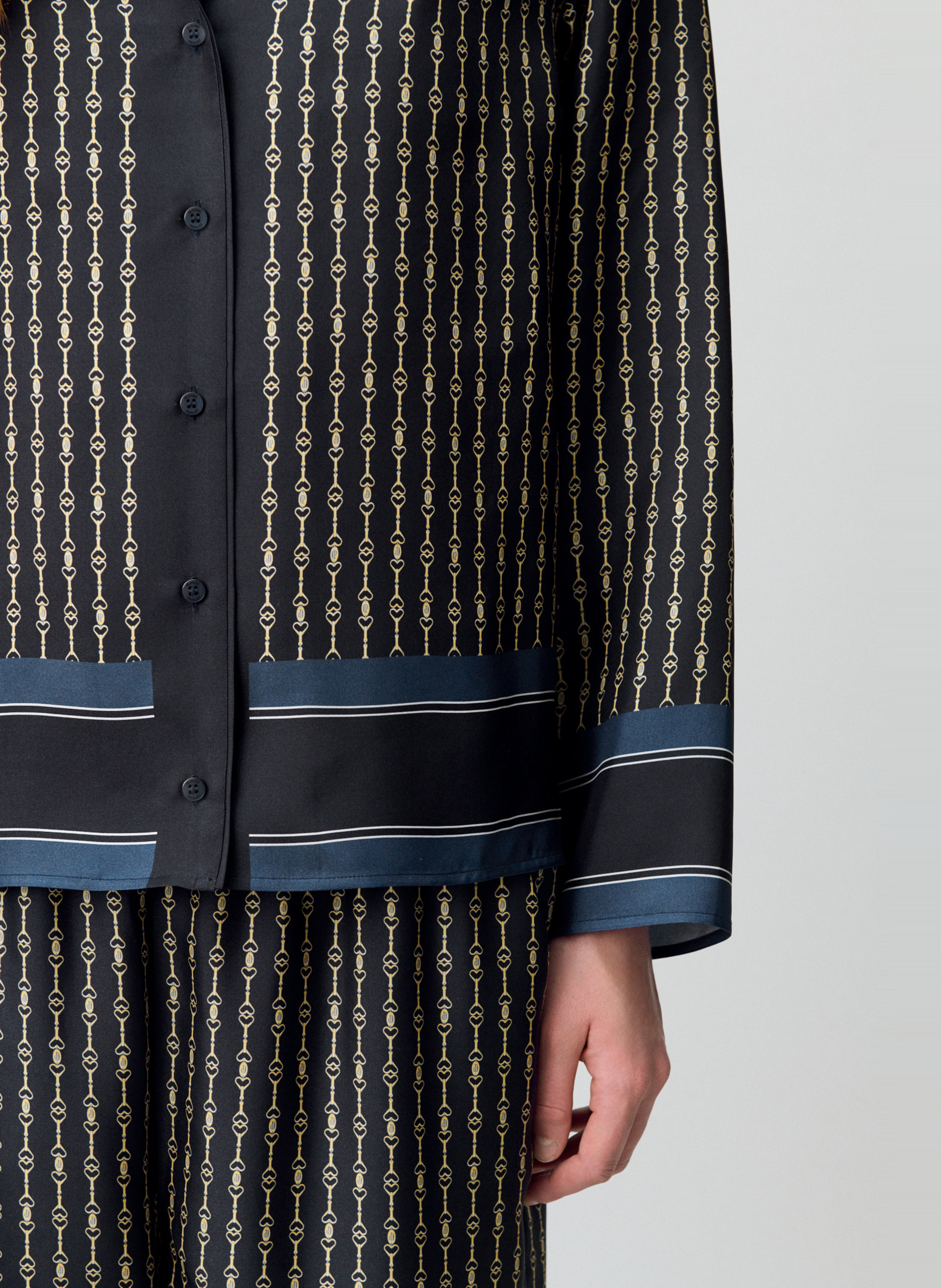 Chemise fluide à motifs en soie CLAUDIE PIERLOT Multicolore