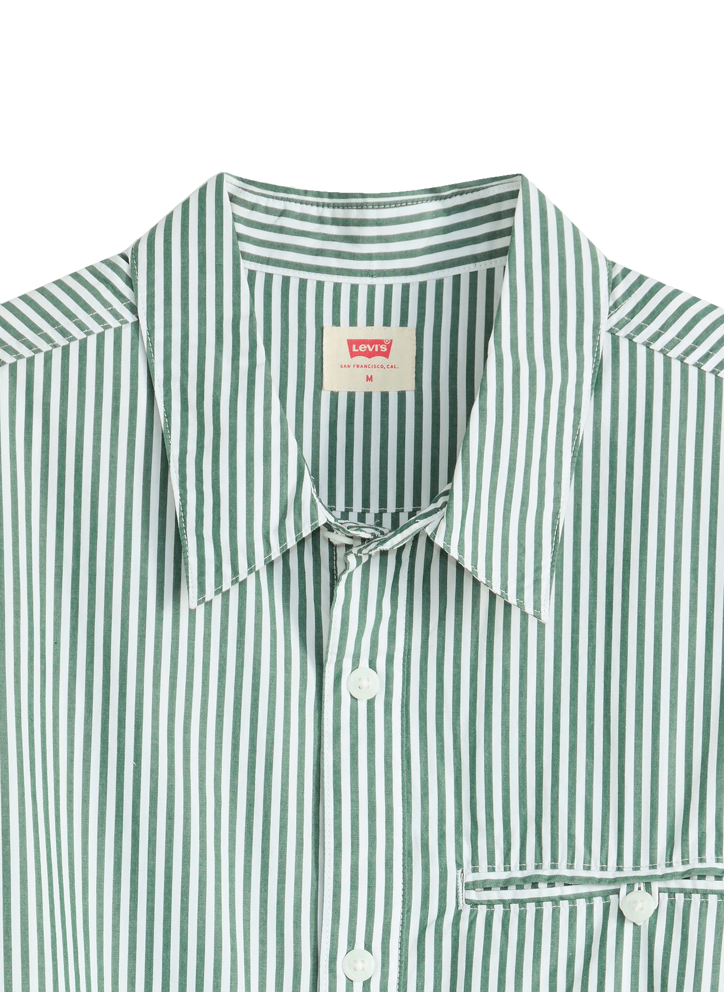 Chemise manches courtes en coton LEVI'S Vert