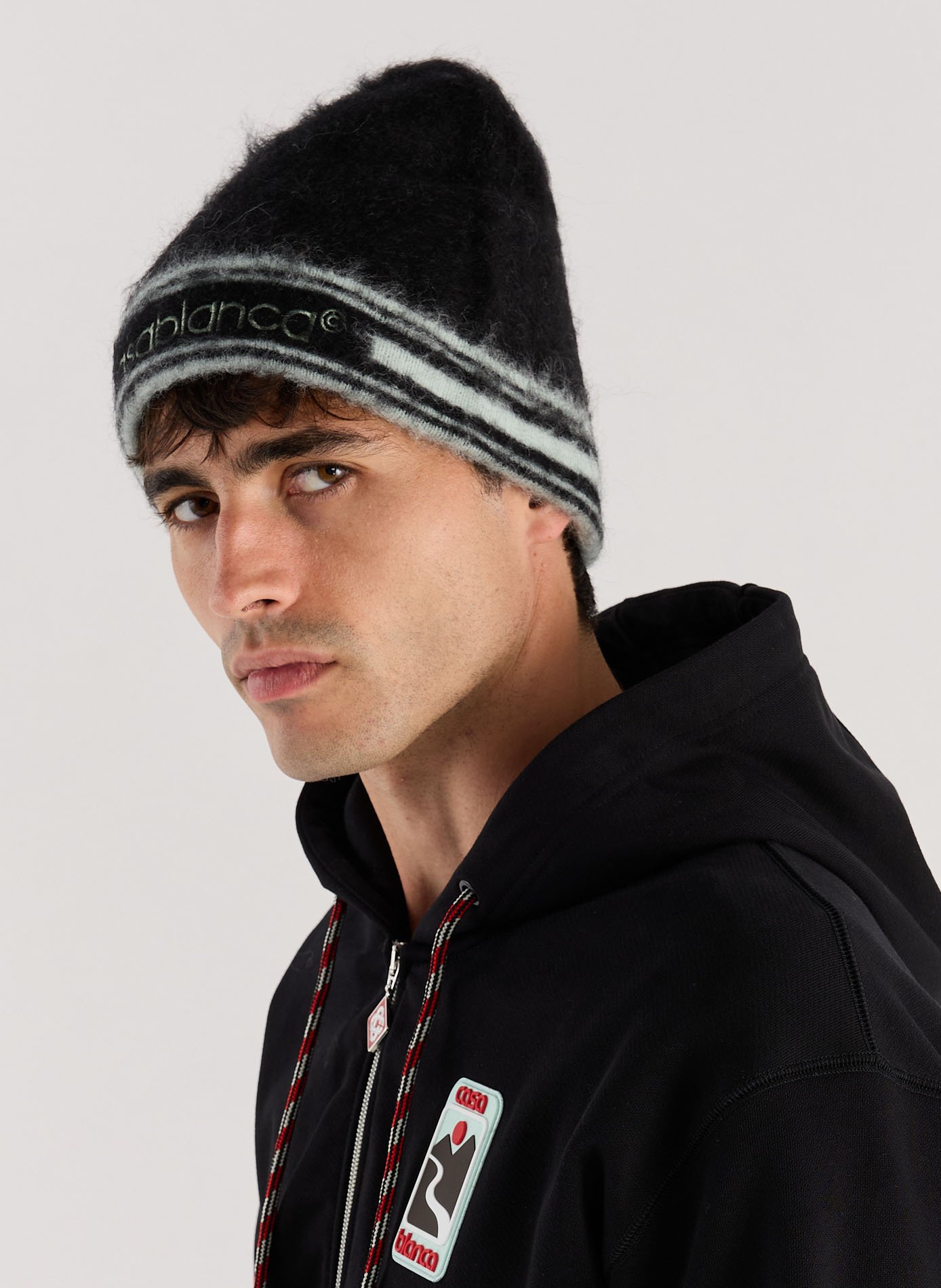Wool and mohair beanie CASABLANCA PARIS Black