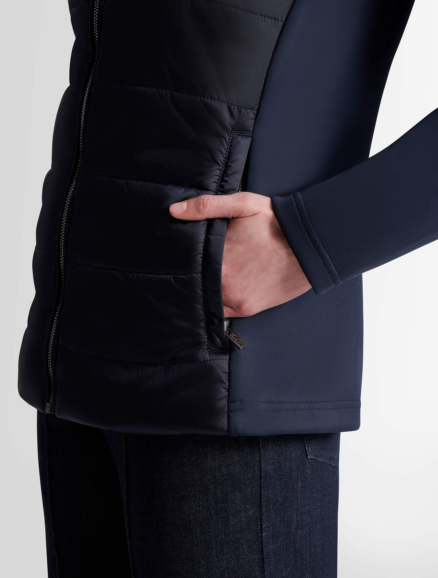 Veste linn col montant coupe regular FUSALP Bleu