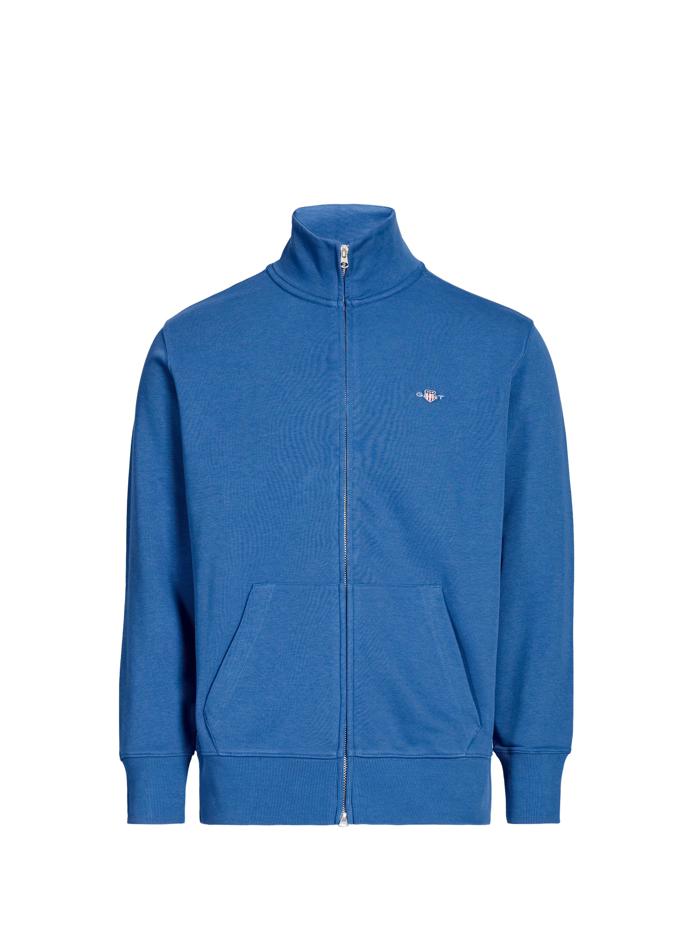 GANT Hoodie zippé col montant en coton mélangé Bleu