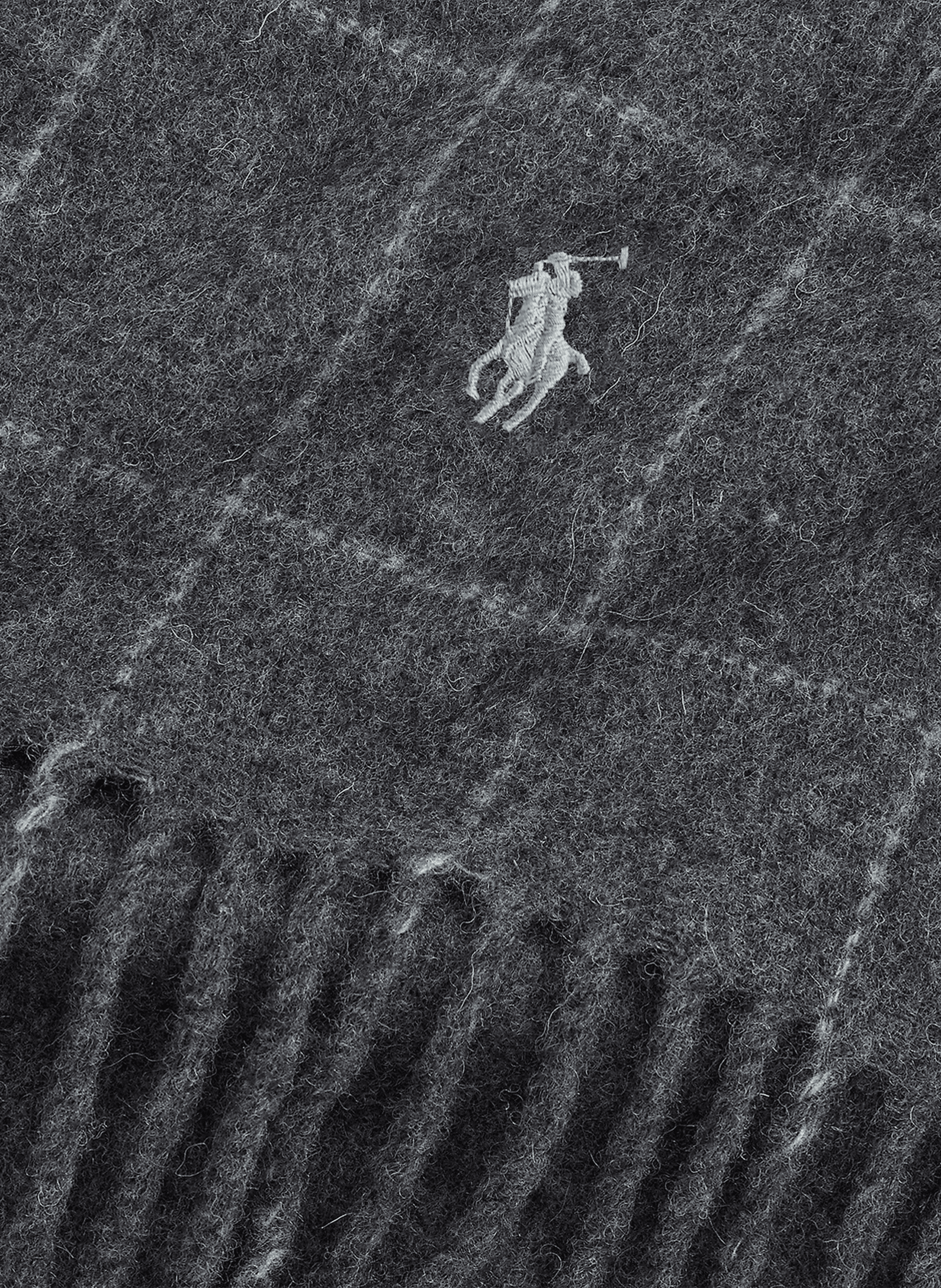 Scarf with a plain and checked appearance POLO RALPH LAUREN Grey