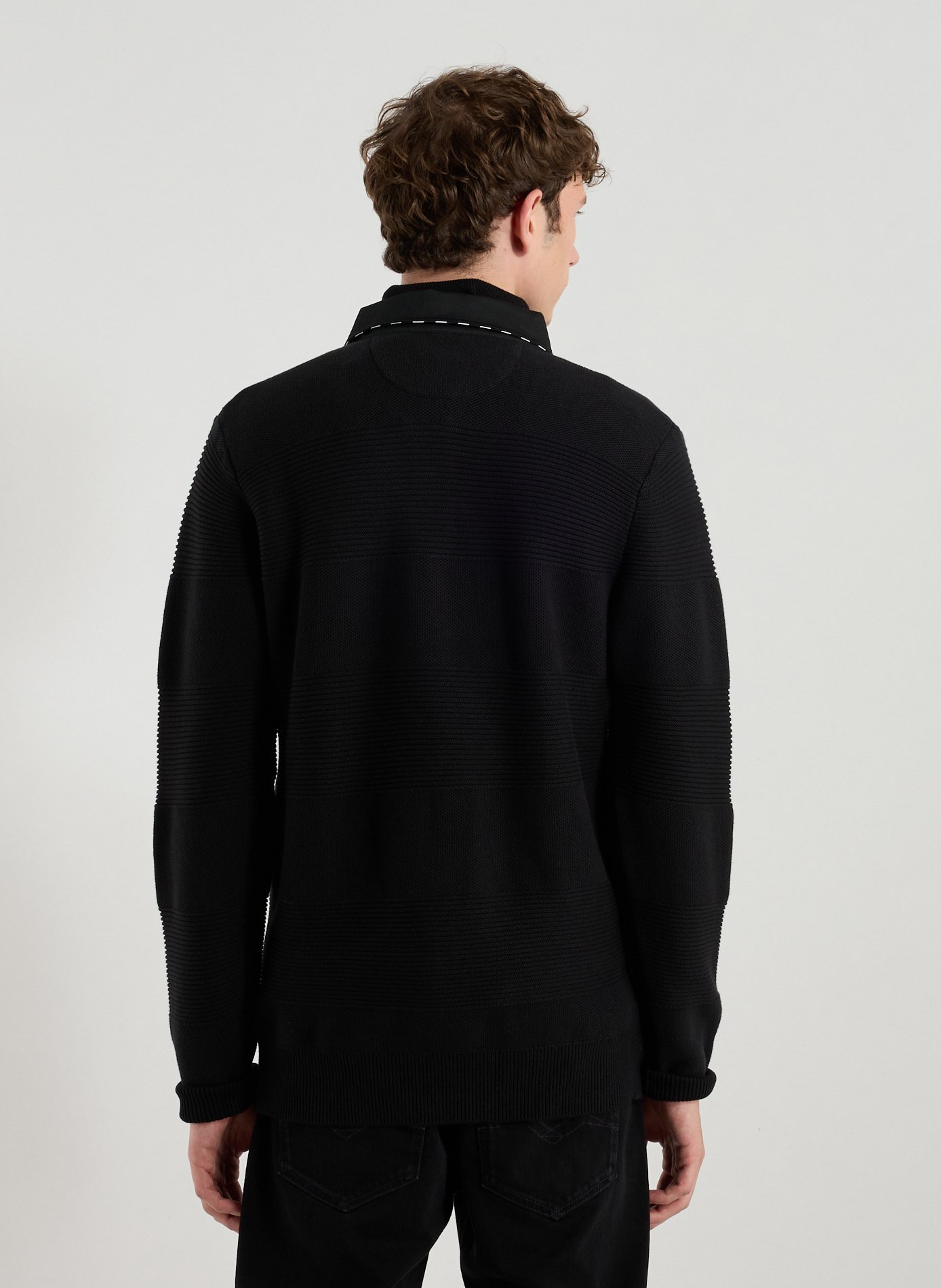 Cotton logo sweater EDEN PARK Black