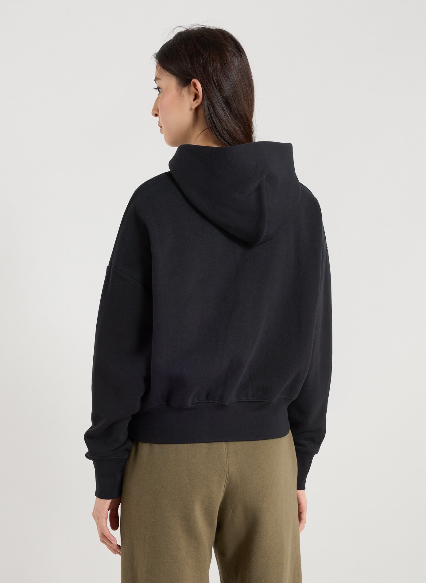 Short cotton blend sweatshirt GERTRUDE ET GASTON Black