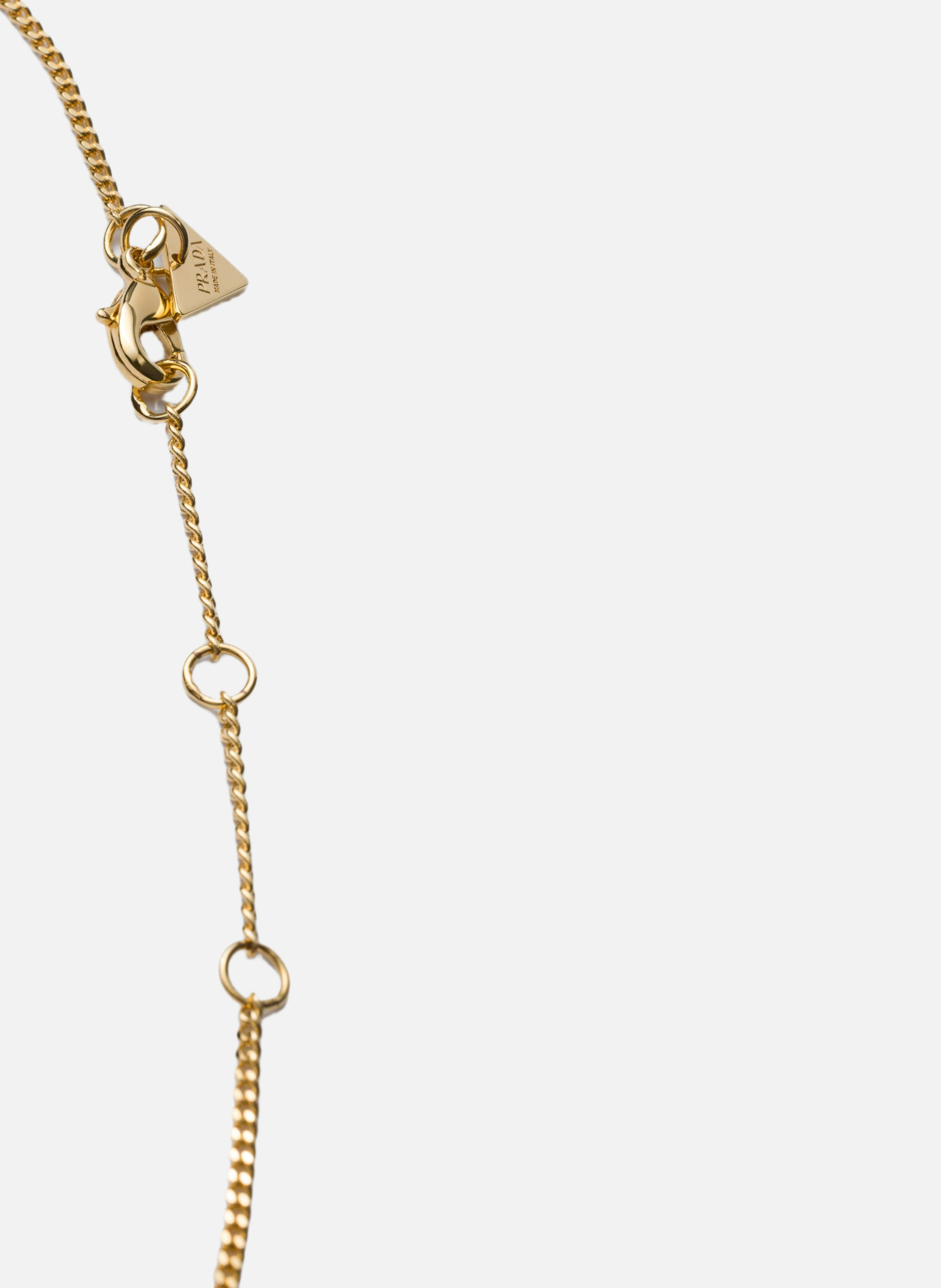 Collier en métal émaillé PRADA Argent