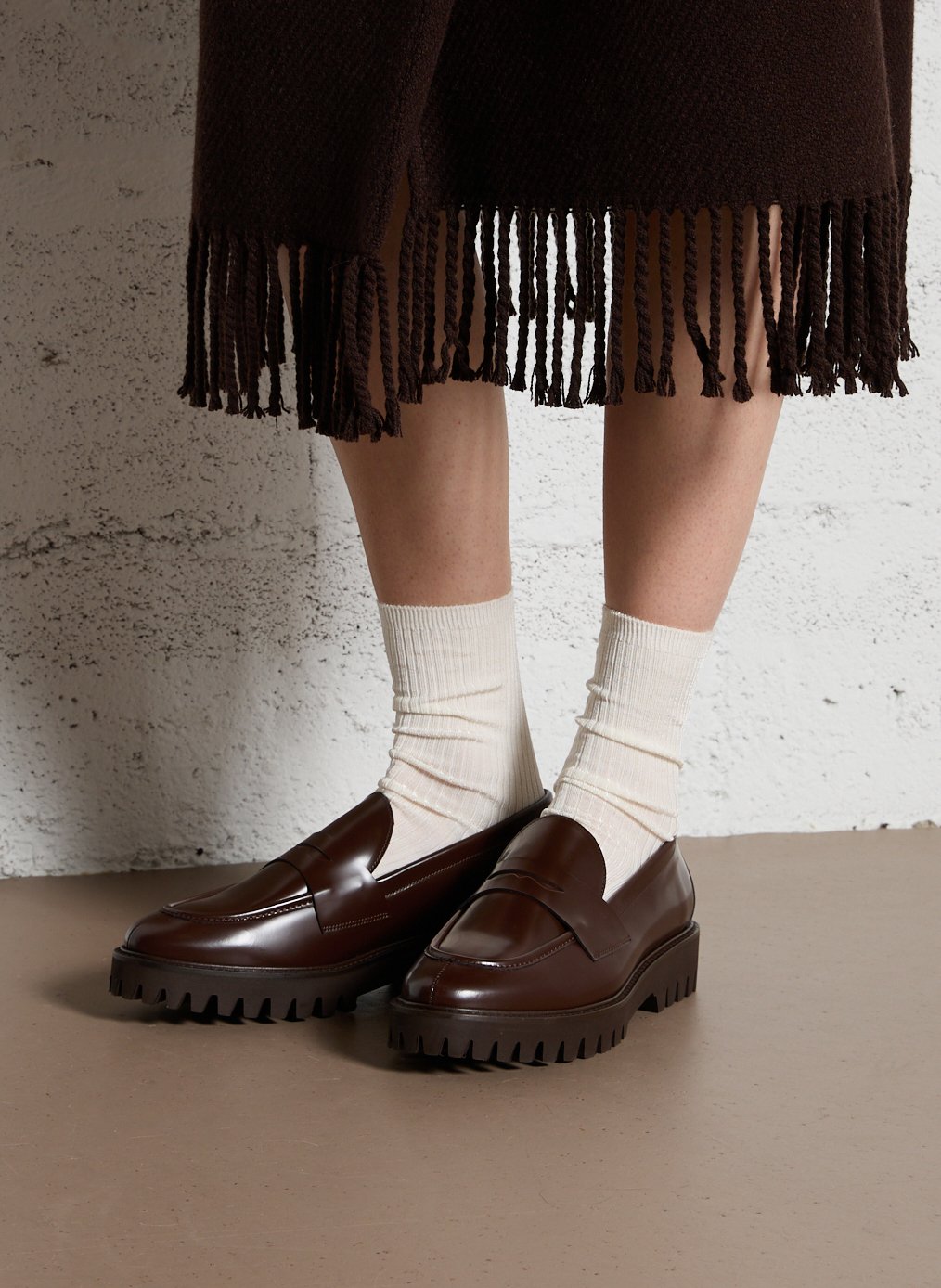 Mocassins en cuir n°181 RIVECOUR Marron