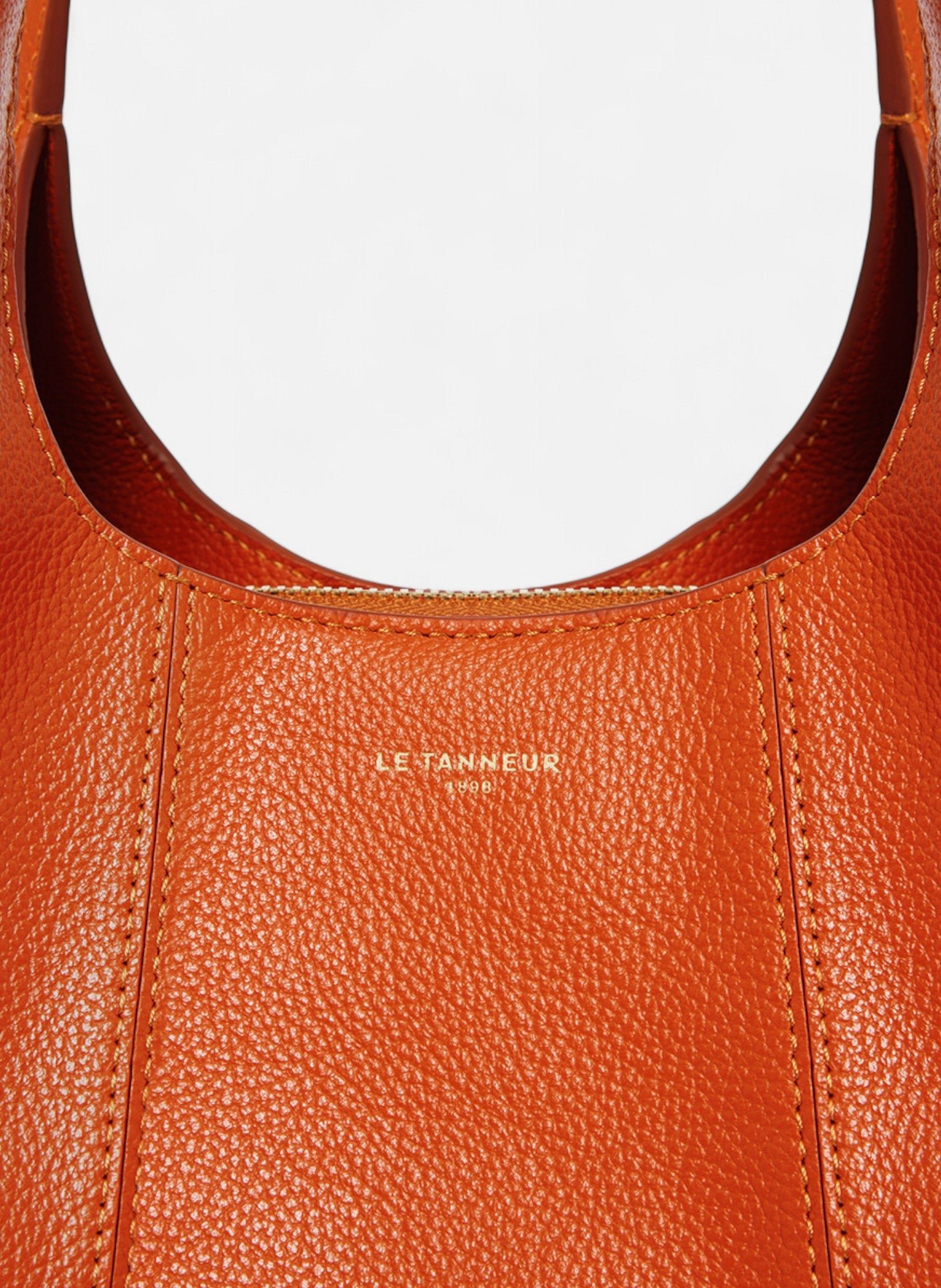Petit sac à main Juliette en cuir grainé LE TANNEUR Orange
