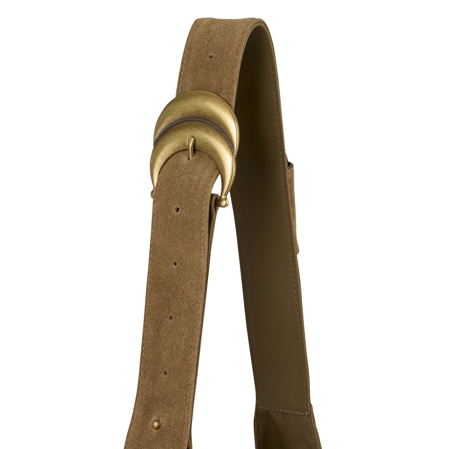 Sac porté épaule multipoches en cuir youyou BA&SH Kaki