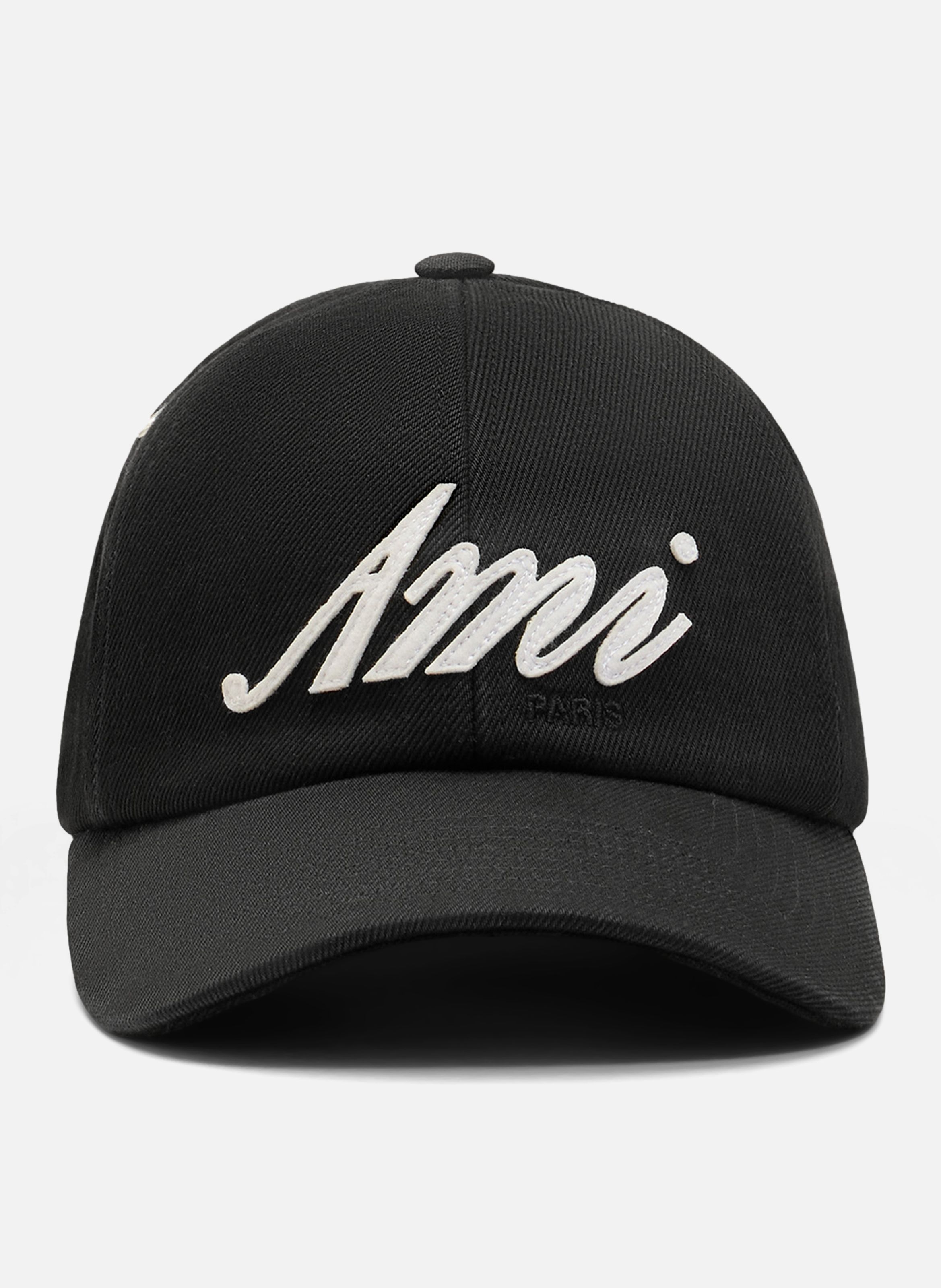 Casquette empiècement feutré ami unisexe en coton AMI PARIS Noir