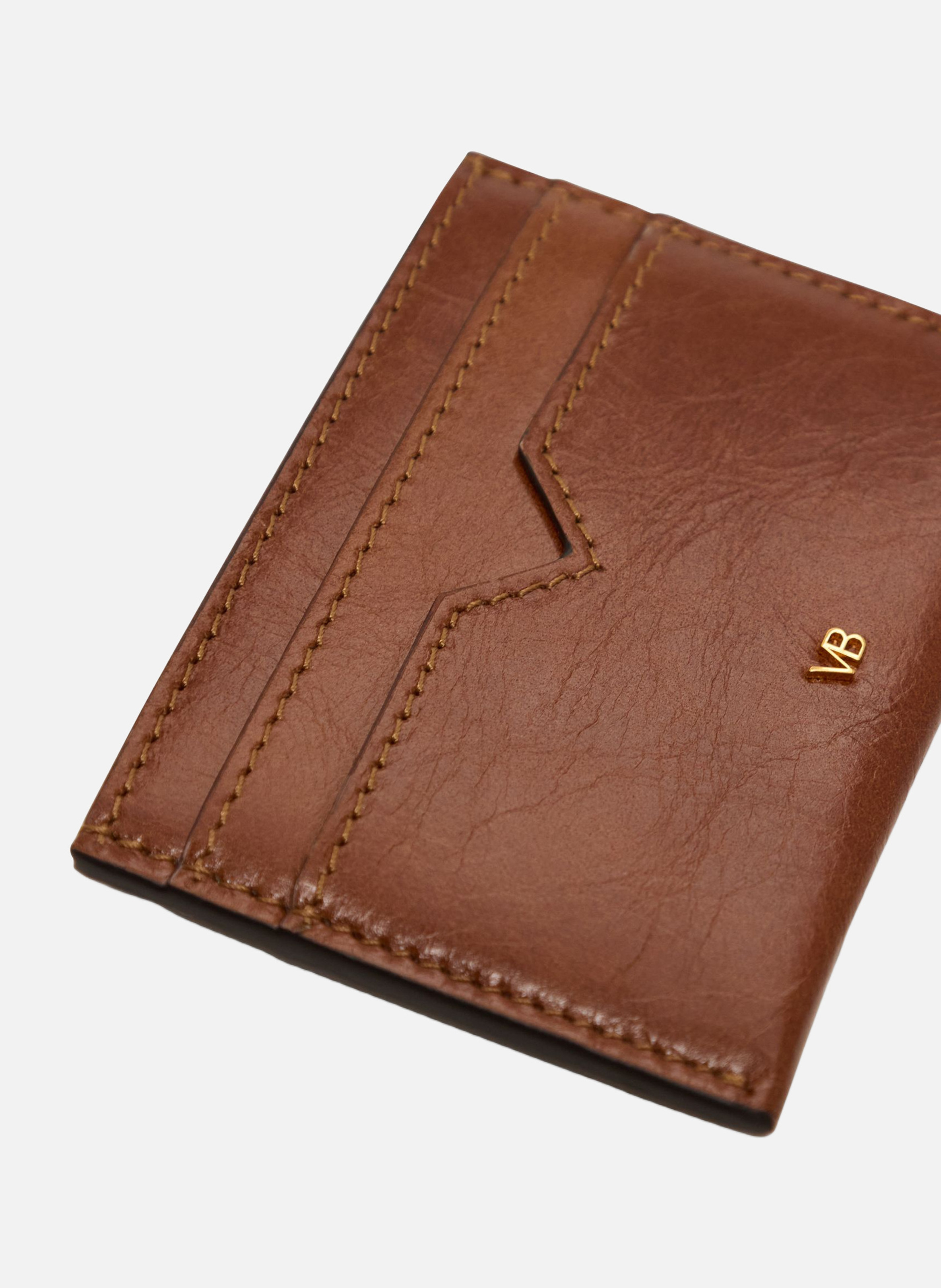 Porte-cartes en cuir VANESSA BRUNO Marron