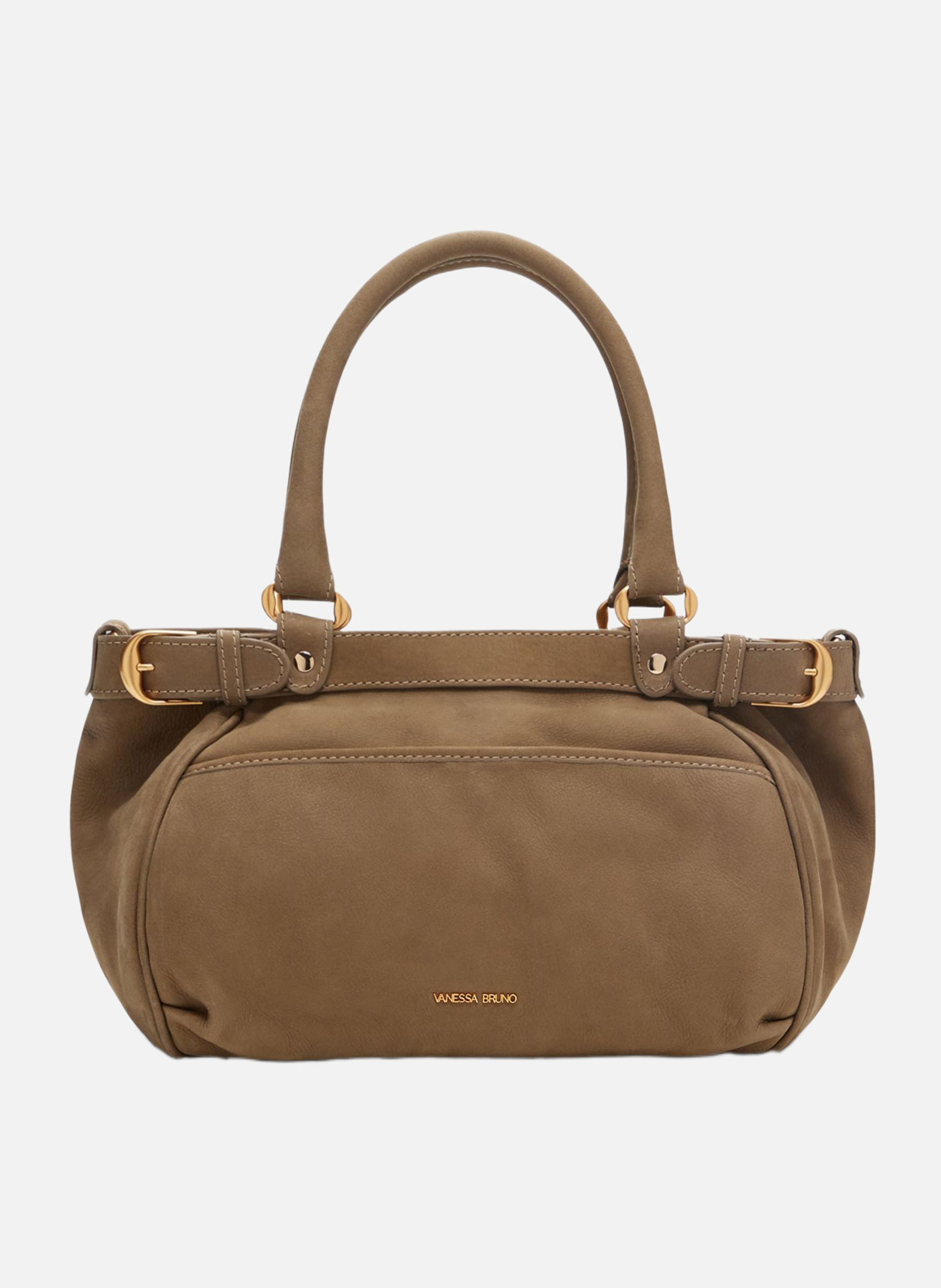 Petit sac lune en cuir VANESSA BRUNO Gris