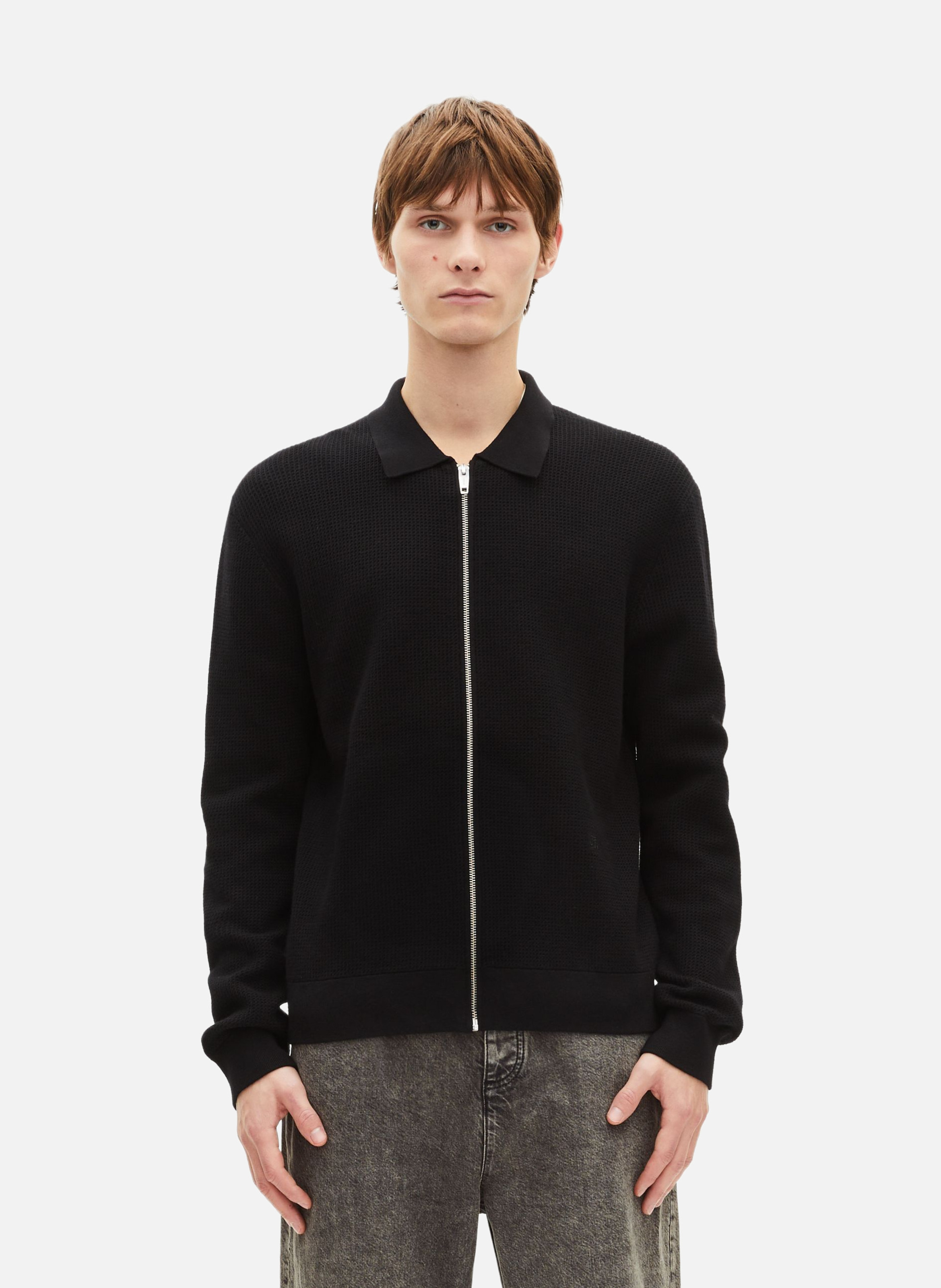 Cardigan en nid d'abeille THE KOOPLES Noir