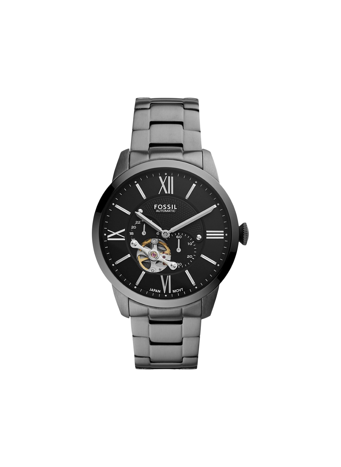 Montre Townsman en acier FOSSIL Noir