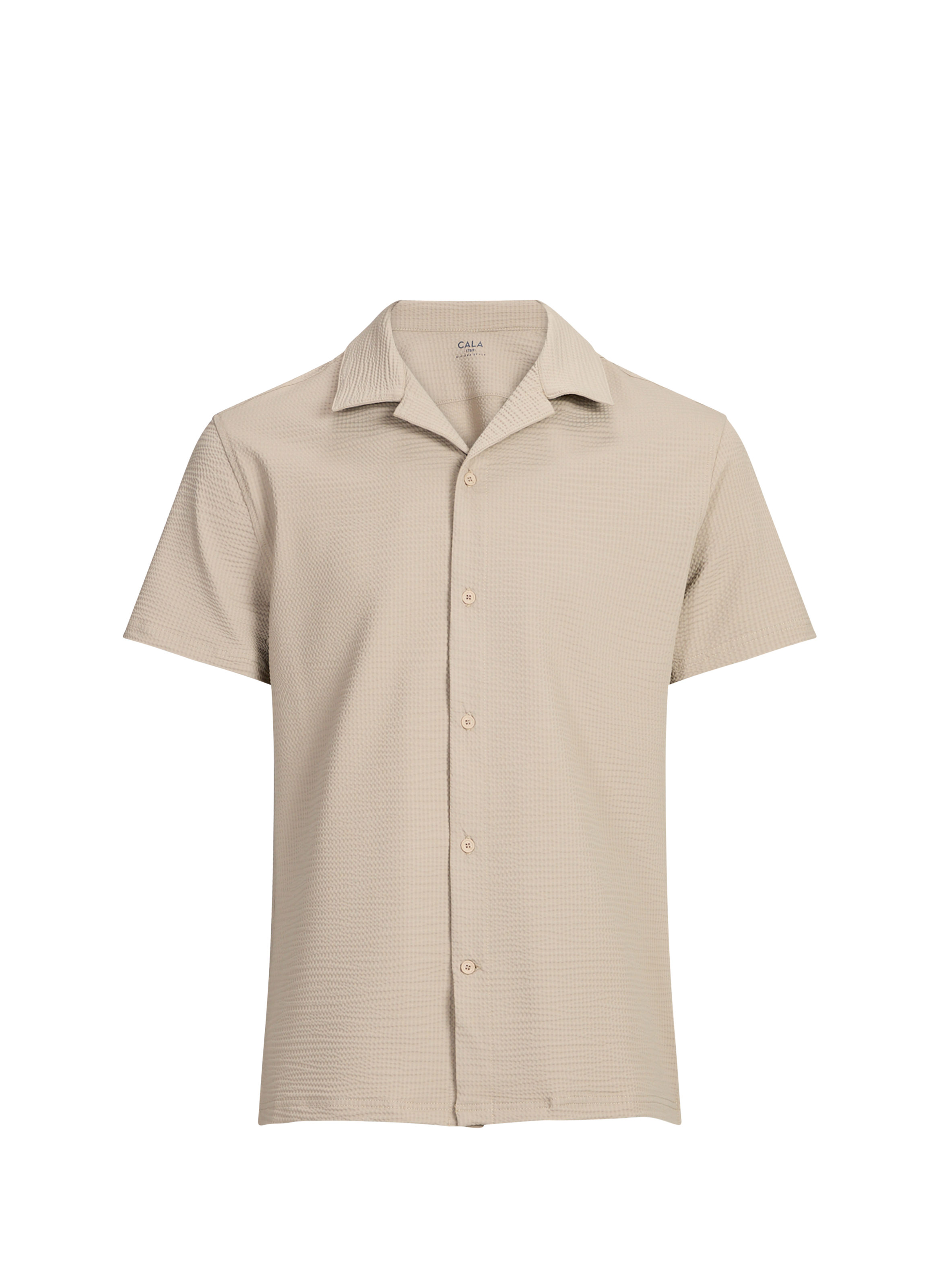 Shirt with tailored collar and short sleeves 1789 CALA Beige