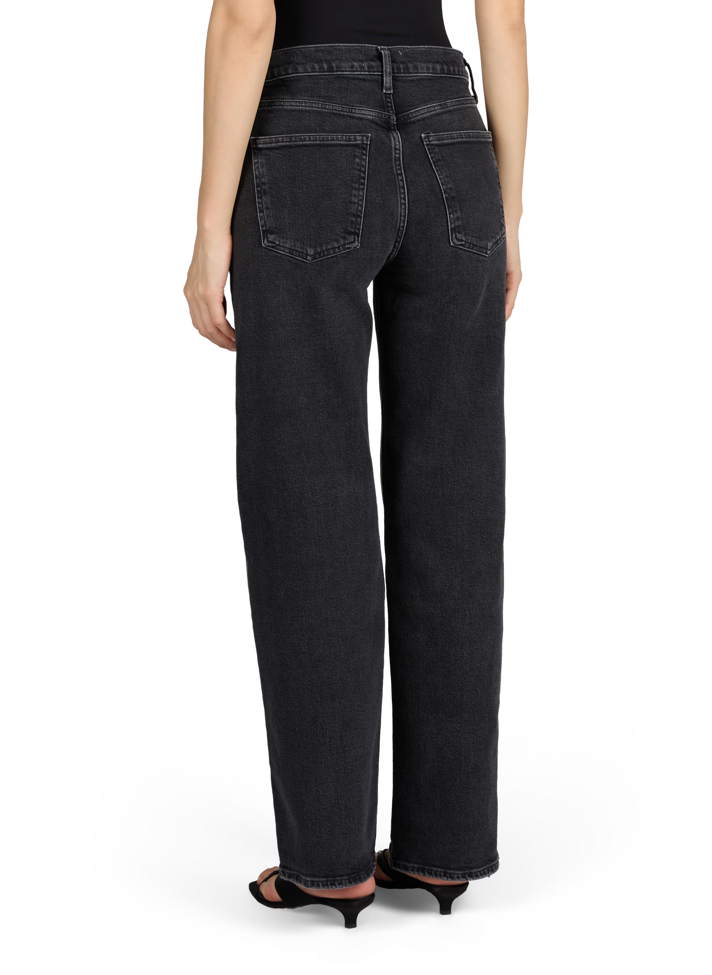 Jean droit Harper en coton mélangé AGOLDE Noir