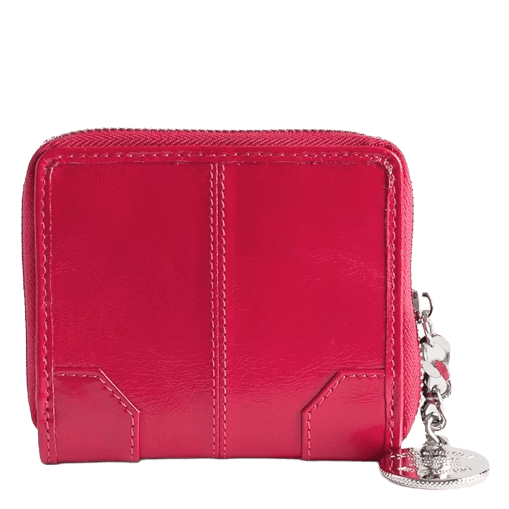 Porte-monnaie en cuir sunny mini ZADIG&VOLTAIRE Rose