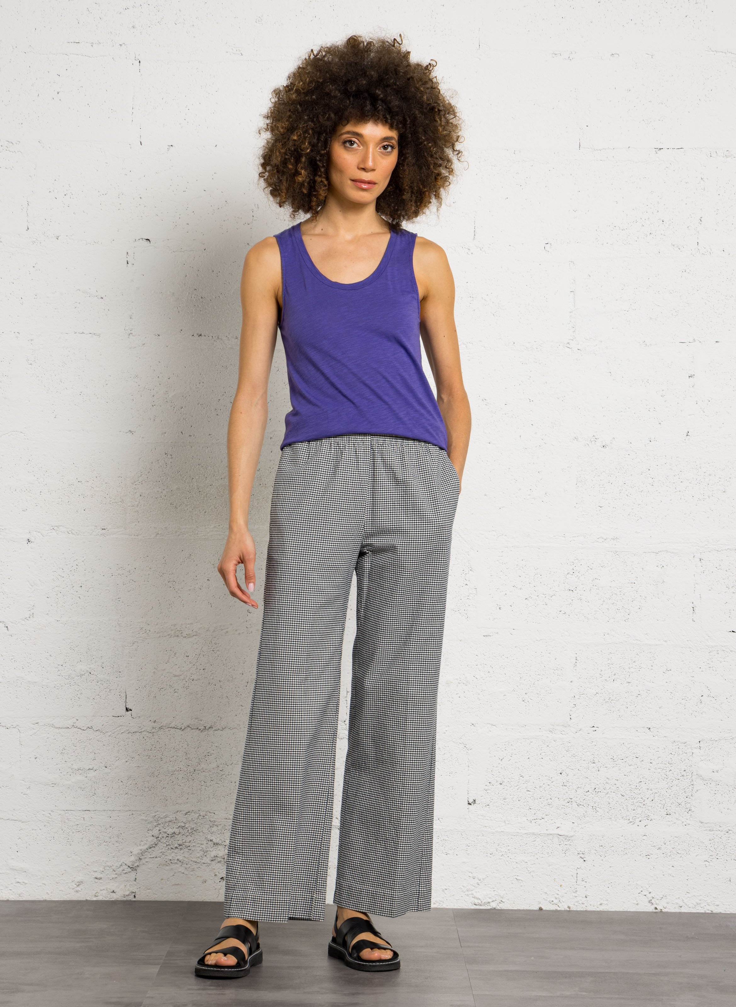 Débardeur à col rond en coton mélangé jacksonville AMERICAN VINTAGE Violet