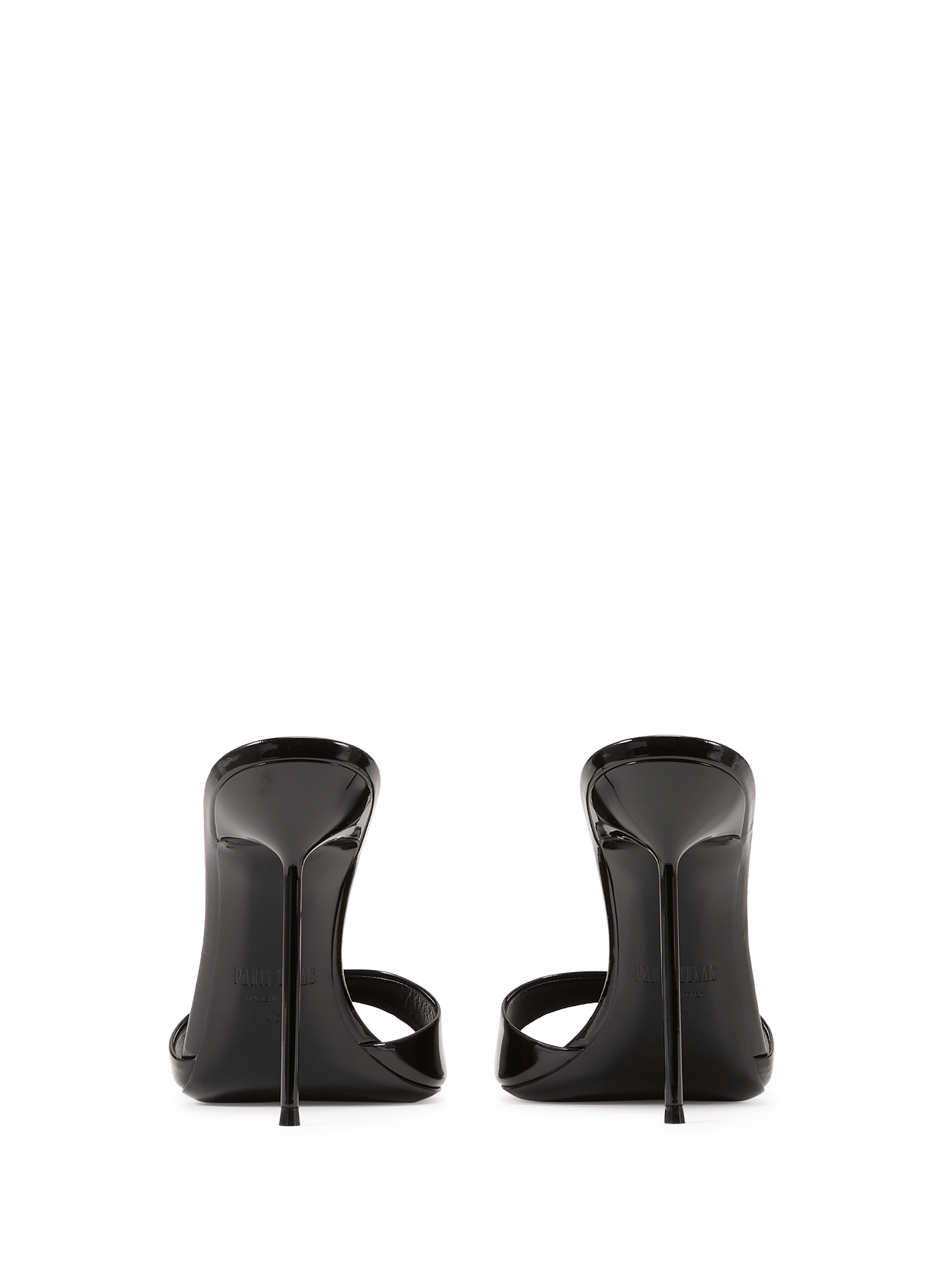 Mules en cuir de veau verni PARIS TEXAS Black