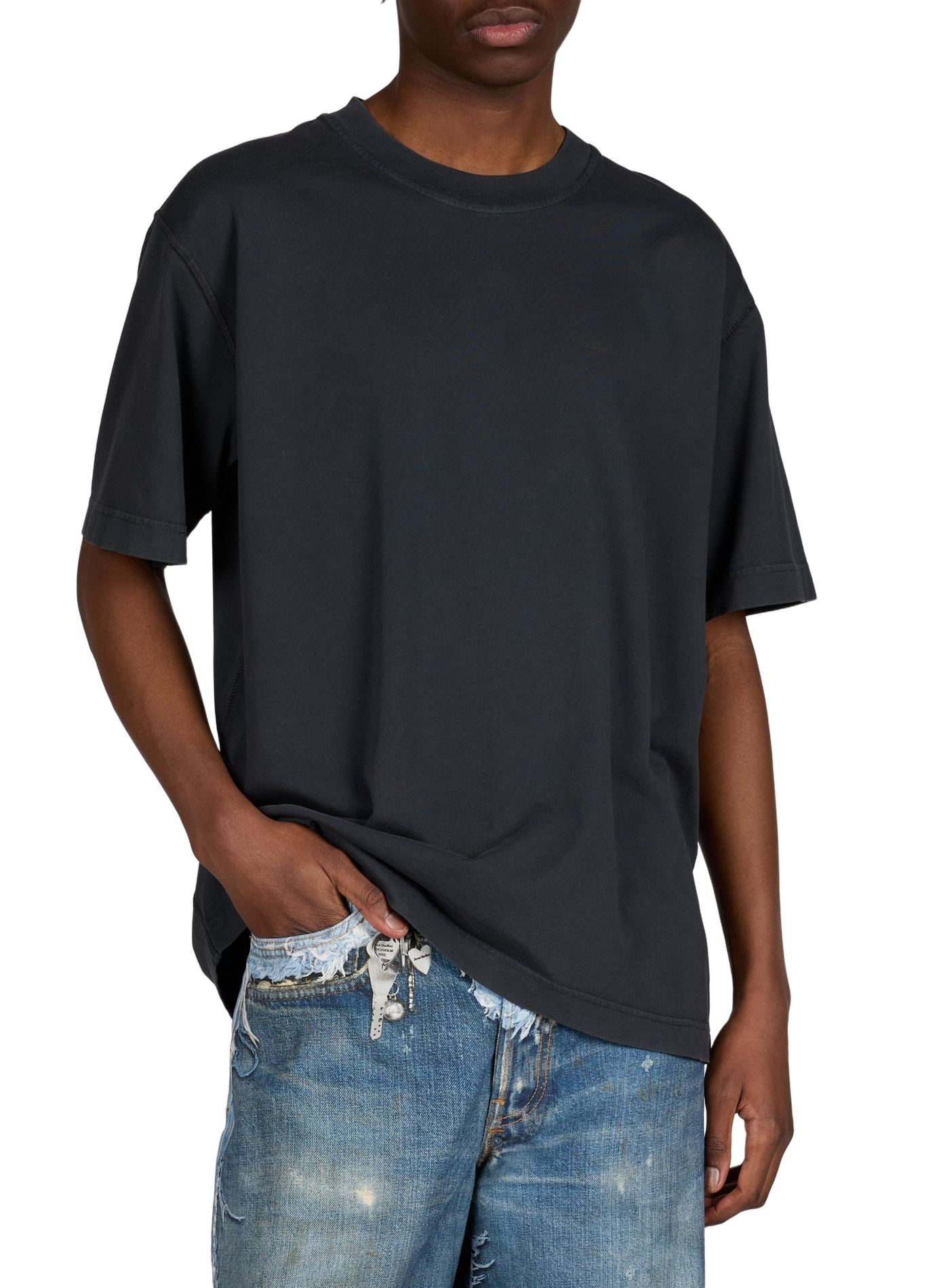 T-shirt droit en coton  CLOSED Noir
