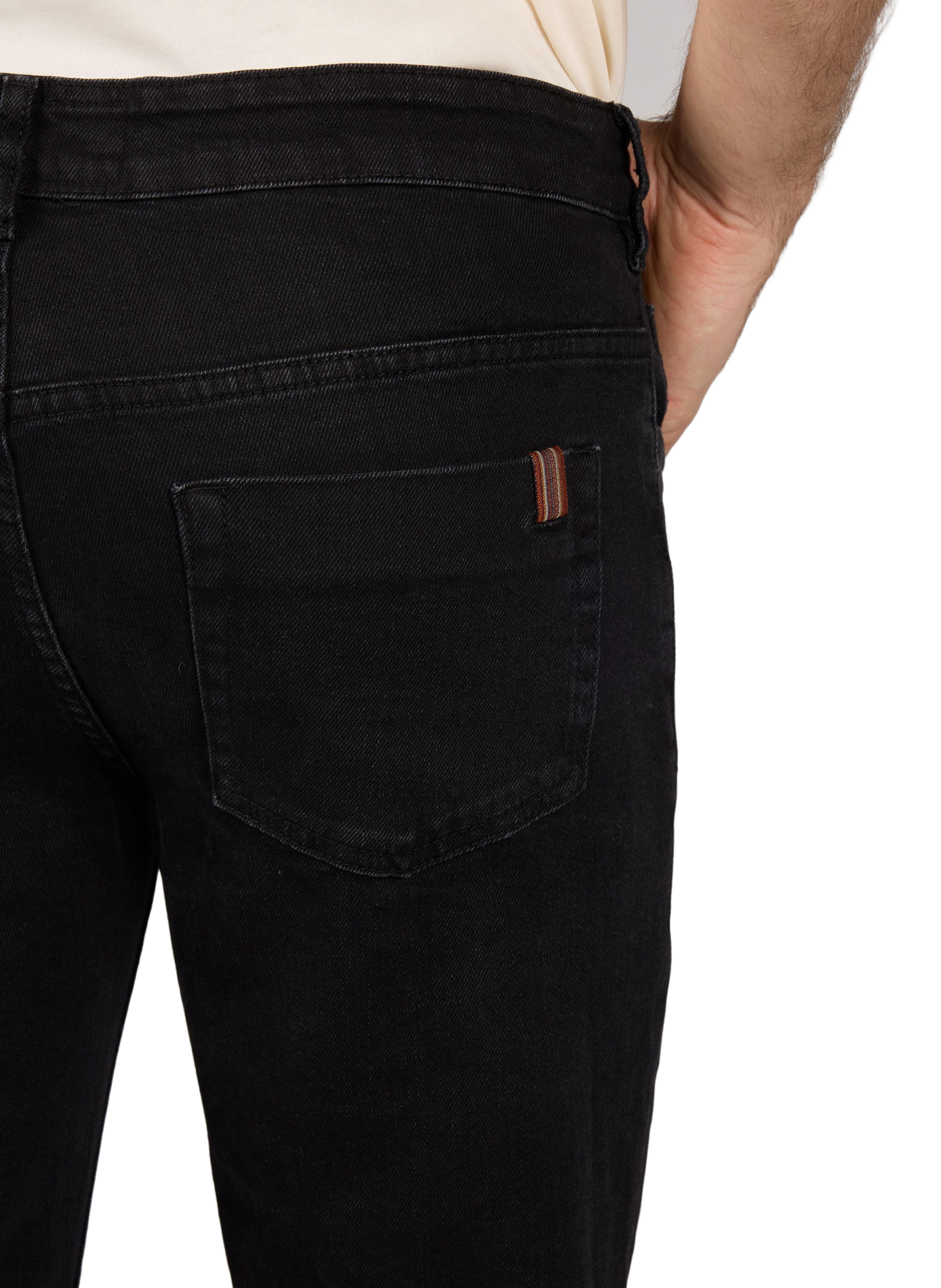 Jean droit en coton mélangé NOTIFY Noir