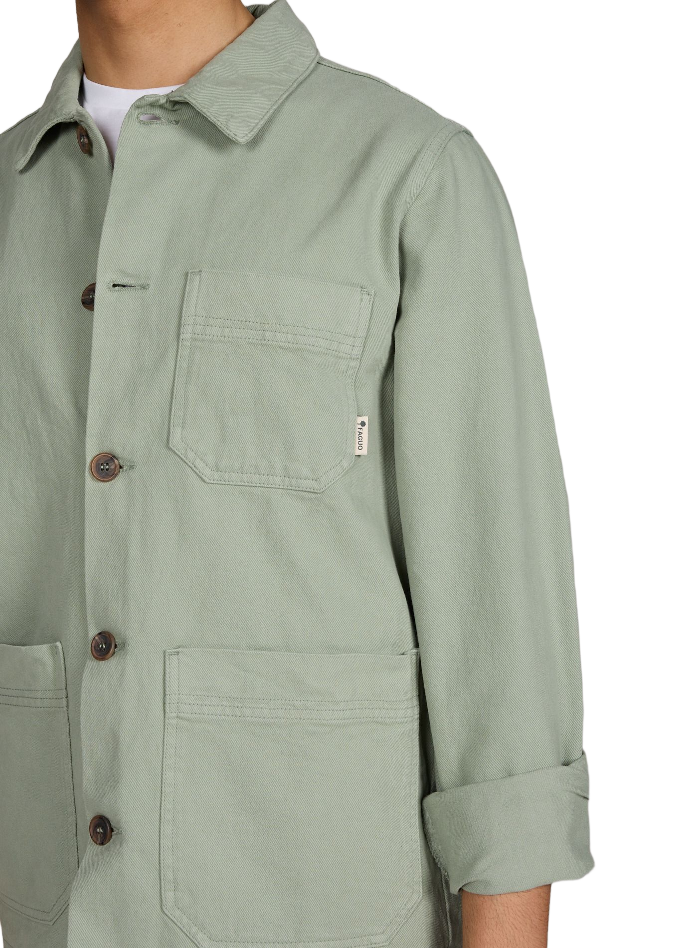 Giacca dritta con bottoni uniti FAGUO Verde