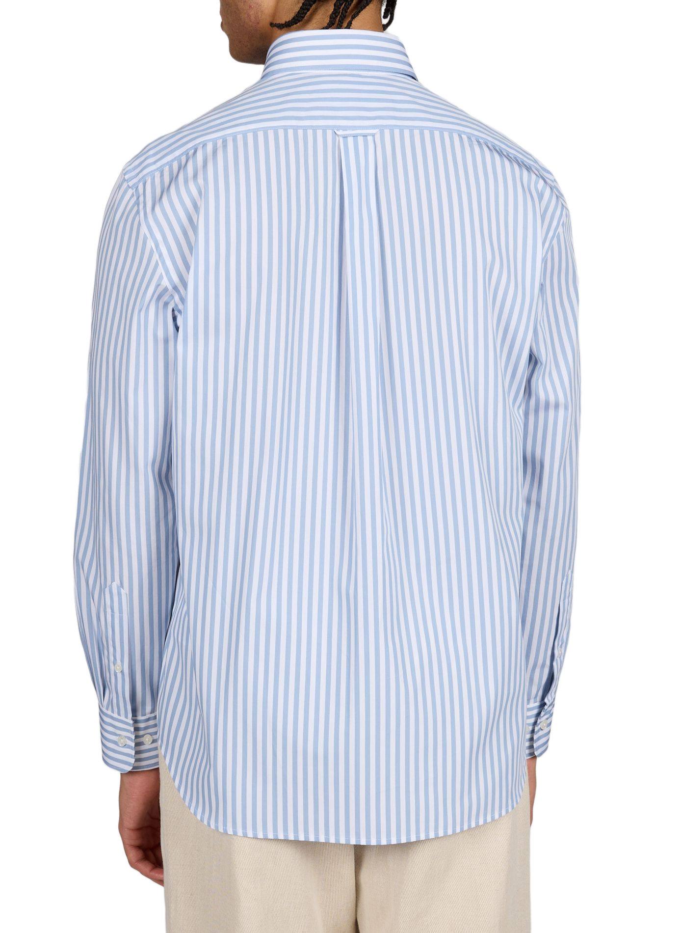 Chemise col américain à rayures en coton EDEN PARK Bleu