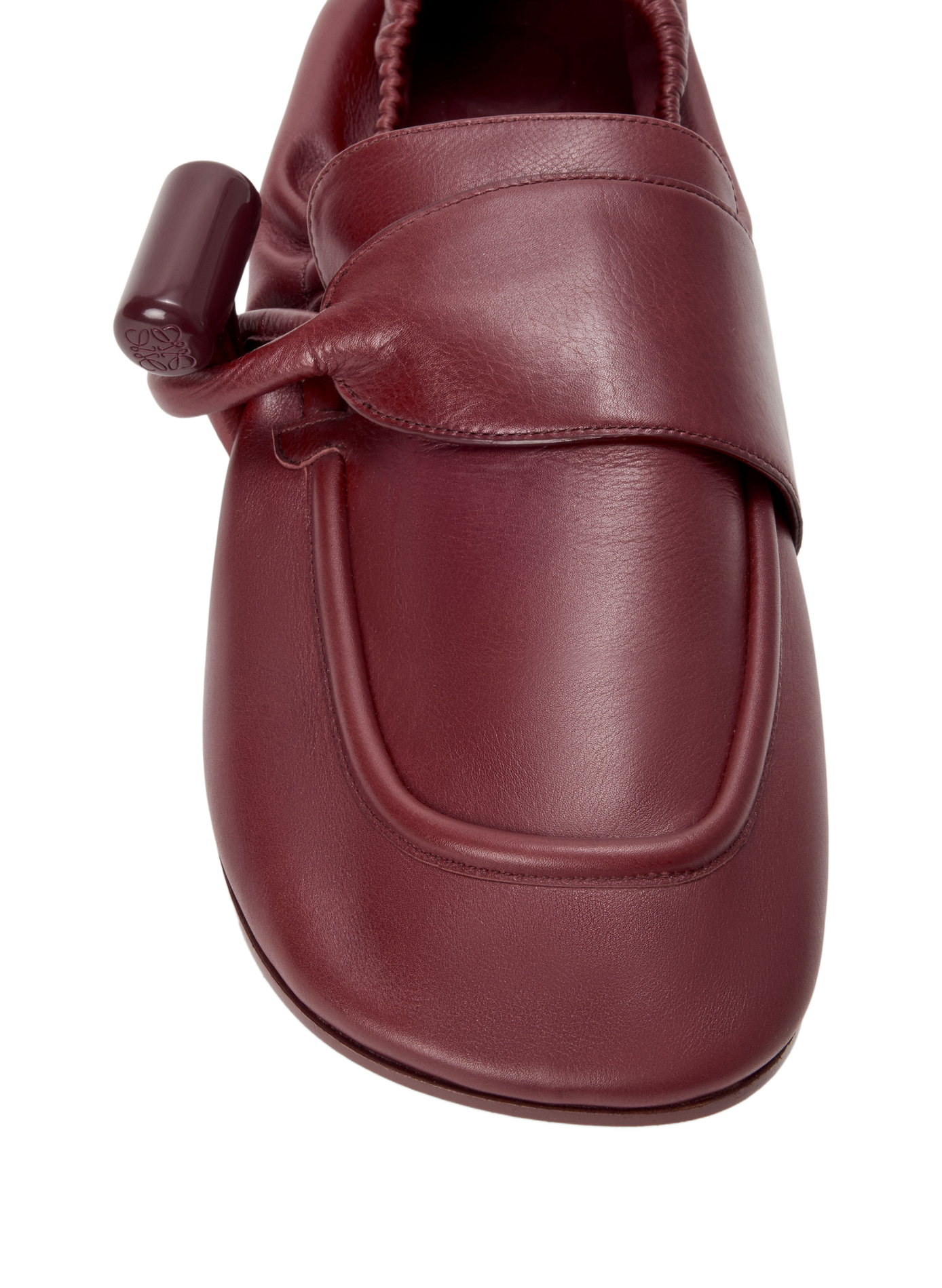 Mocassins Toggle en cuir de veau lisse brillant LOEWE Rouge