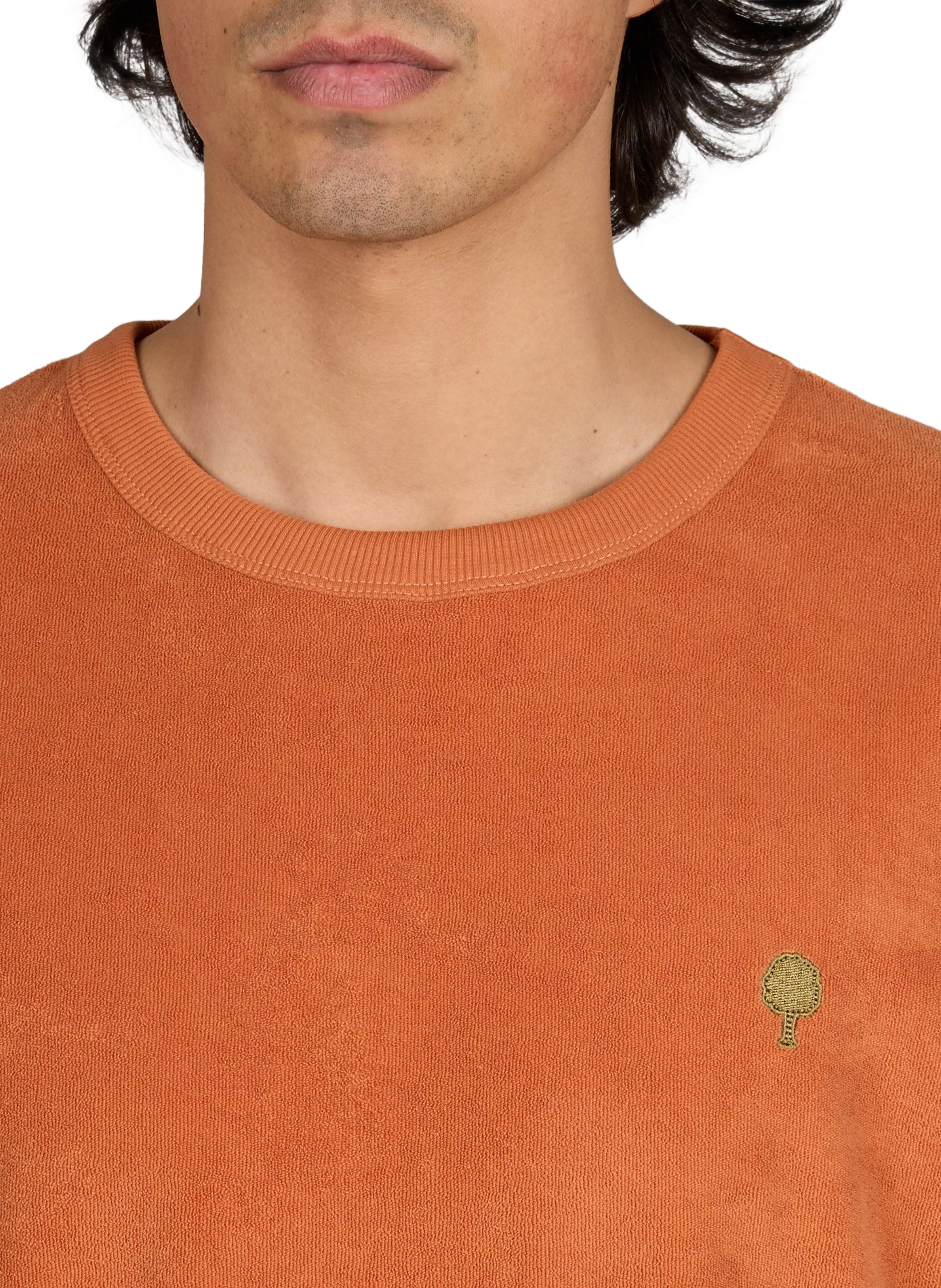 Straight t-shirt in blended cotton FAGUO Orange