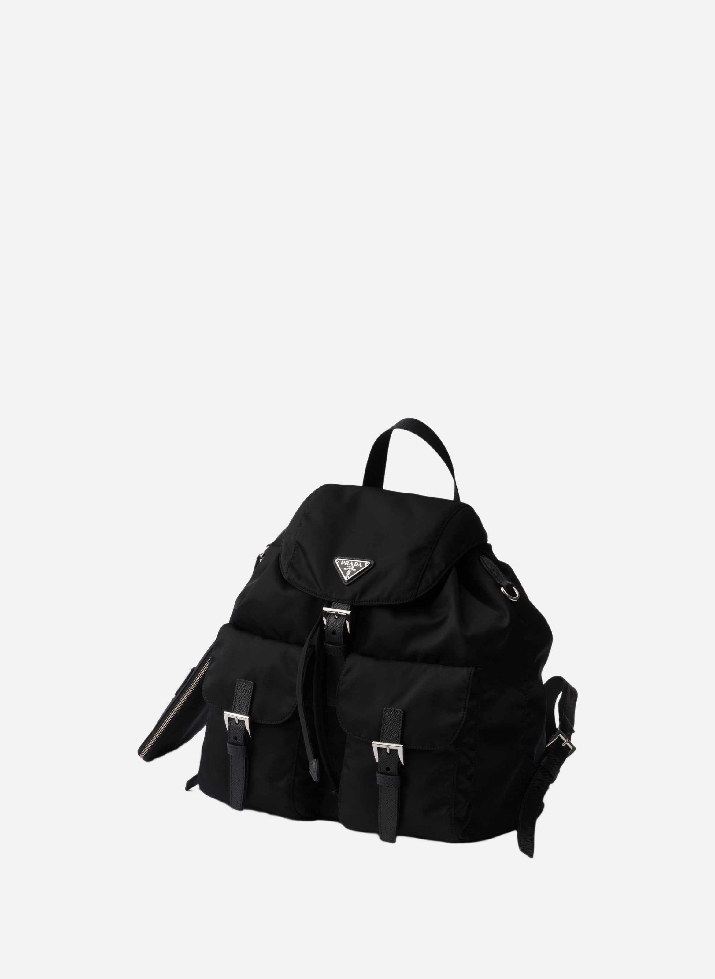 Sac à dos moyen en re-nylon PRADA Noir