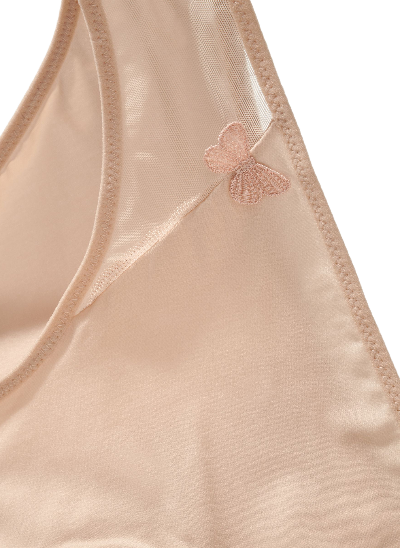 Culottes with butterfly embroidery detail PASSIONATA Beige