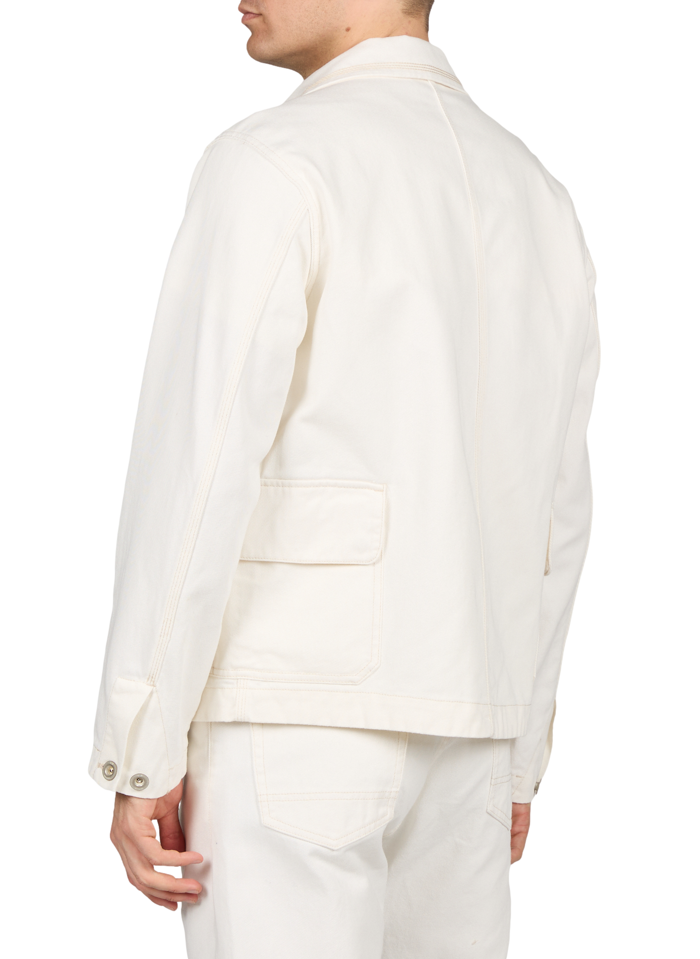 Cotton denim jacket CP COMPANY White