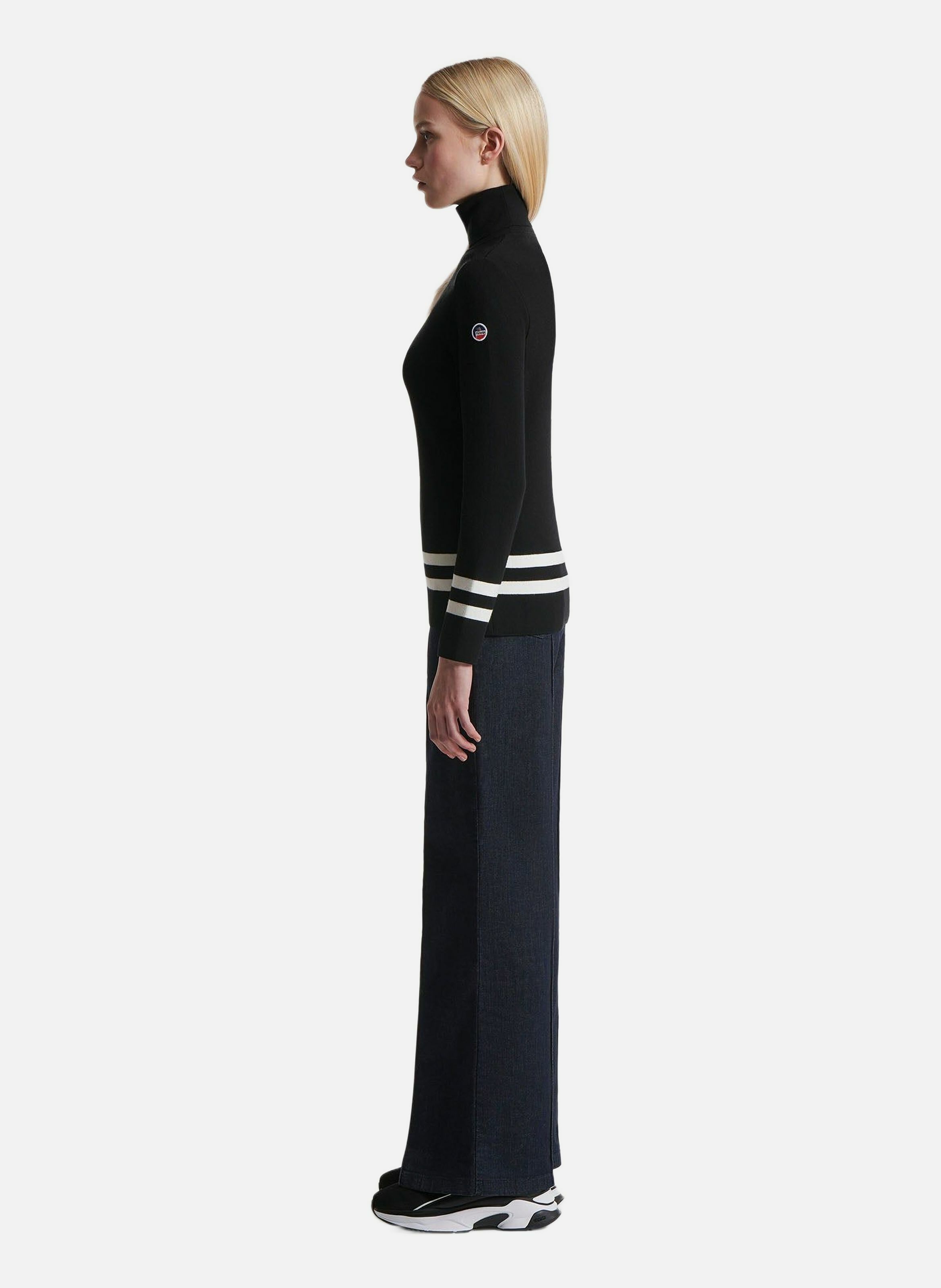 Judith fitted turtleneck sweater FUSALP Black