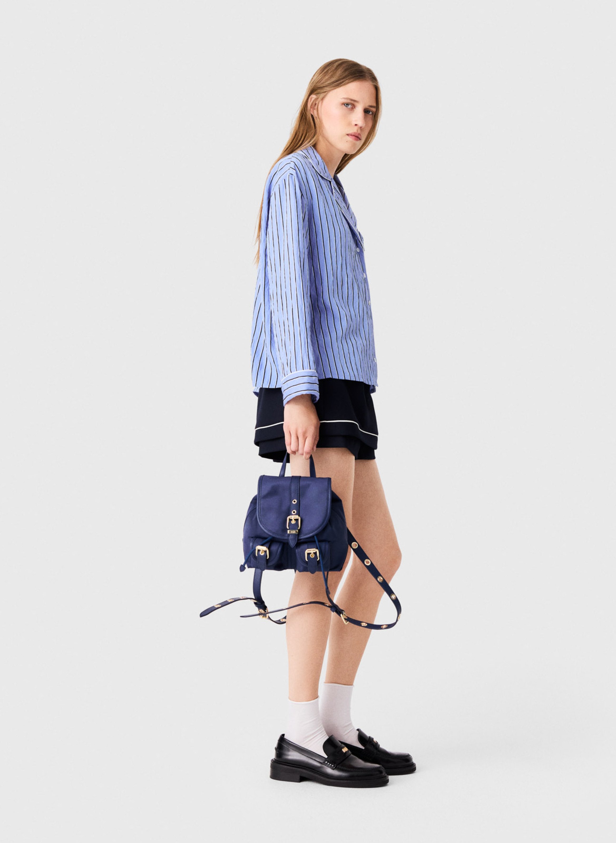 Chemise droite fluide rayée MAJE Bleu