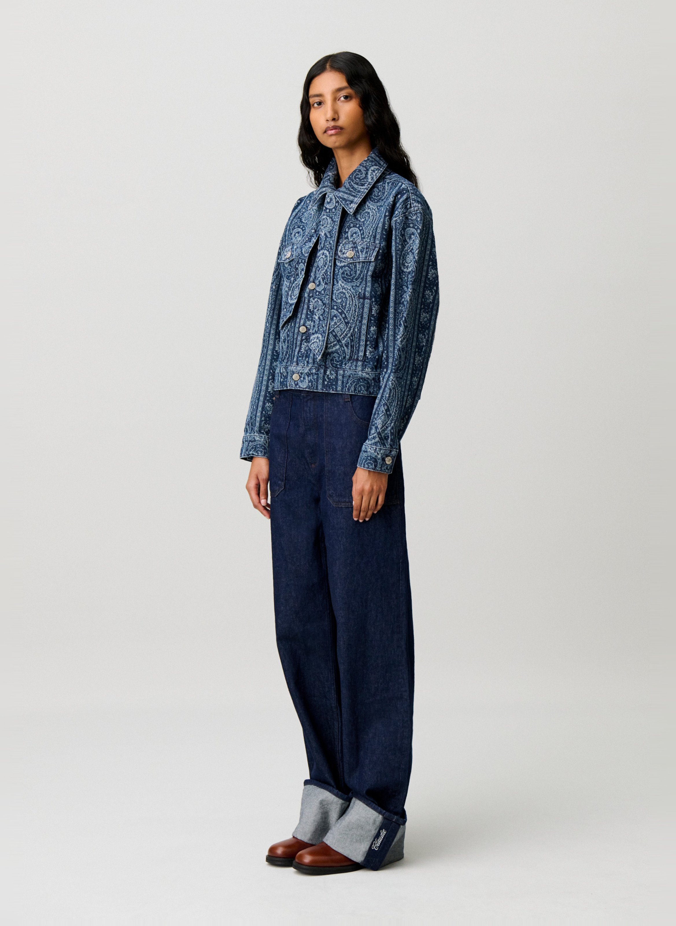 Veste en jean en coton CLAUDIE PIERLOT Bleu