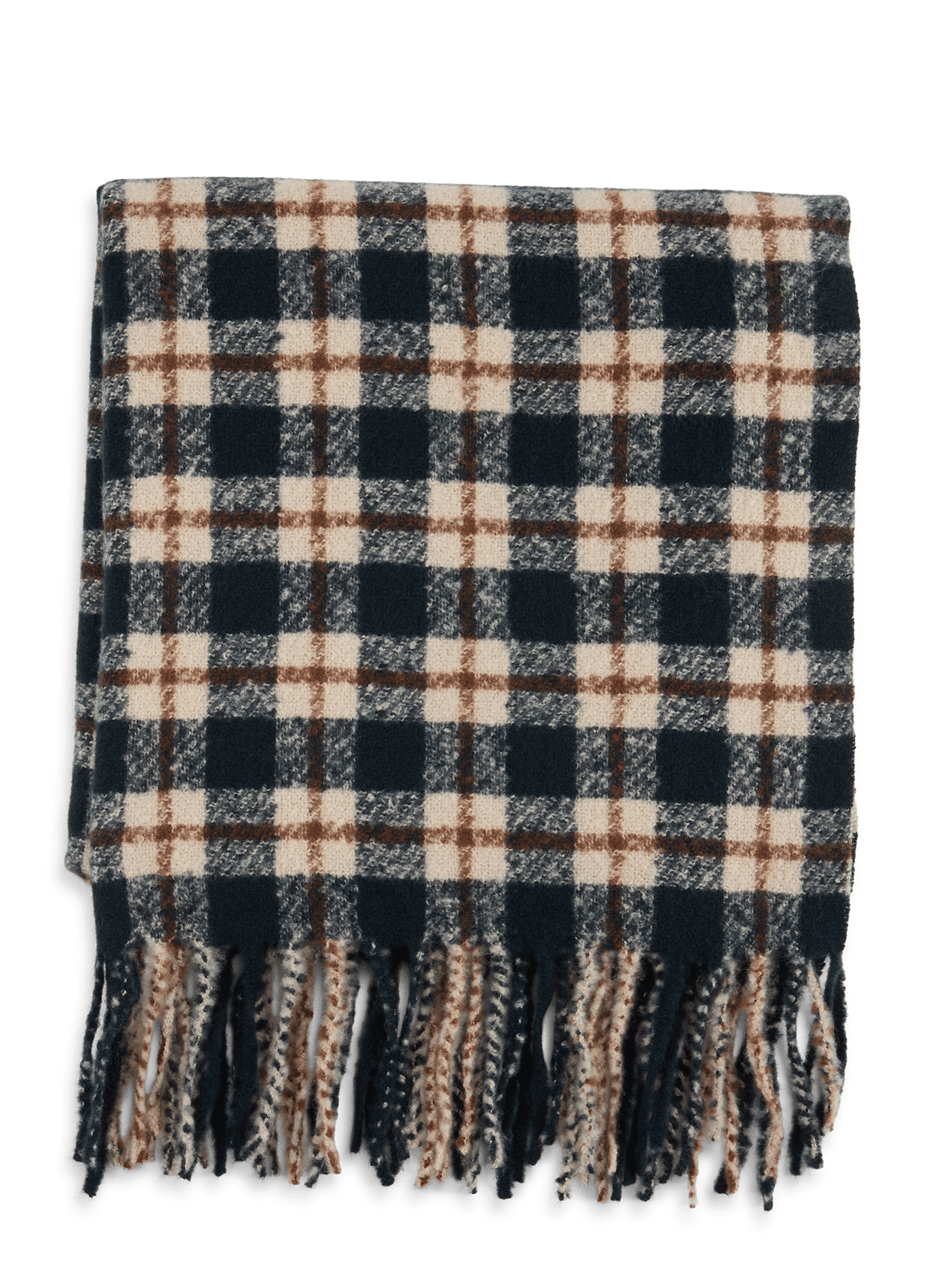 Sciarpa lunga soffice a quadretti SAISON 1865 Blu