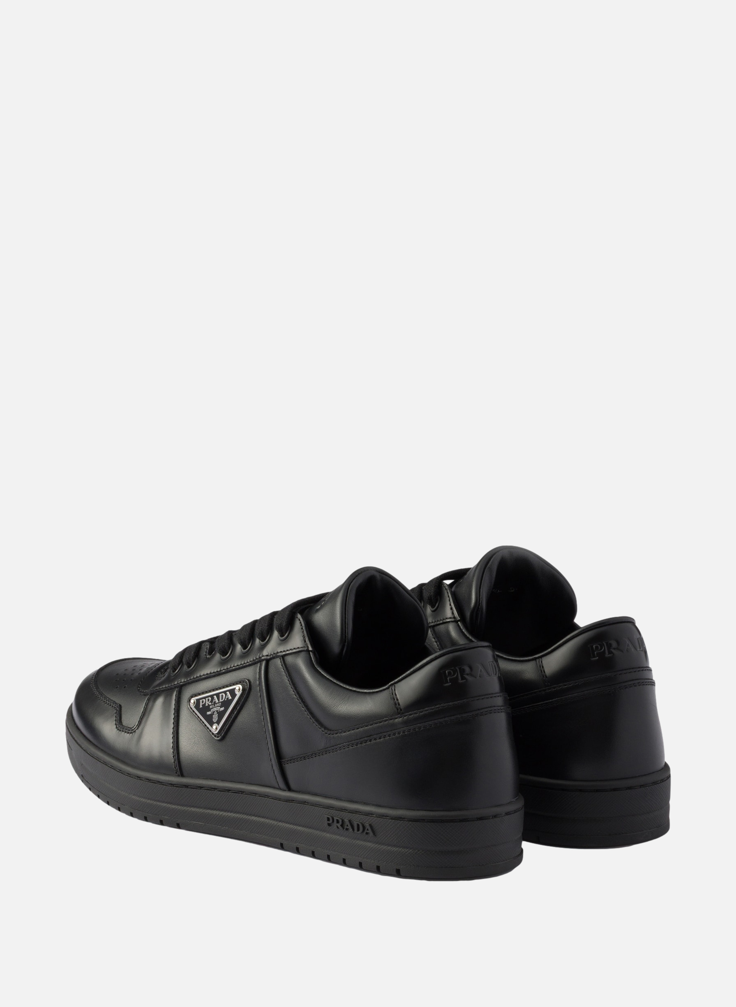 Baskets downtown en cuir PRADA Noir