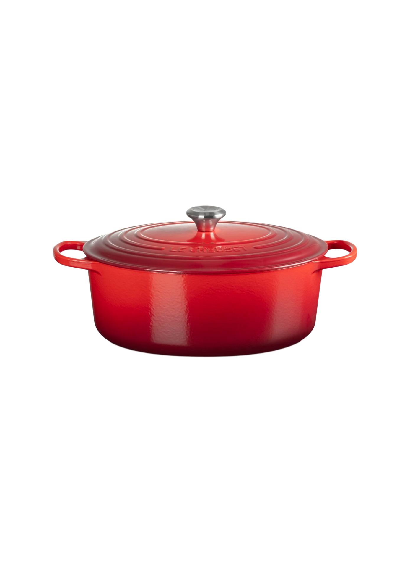 Ovale gusseiserner Schmortopf mit Emaillebeschichtung LE CREUSET Rot