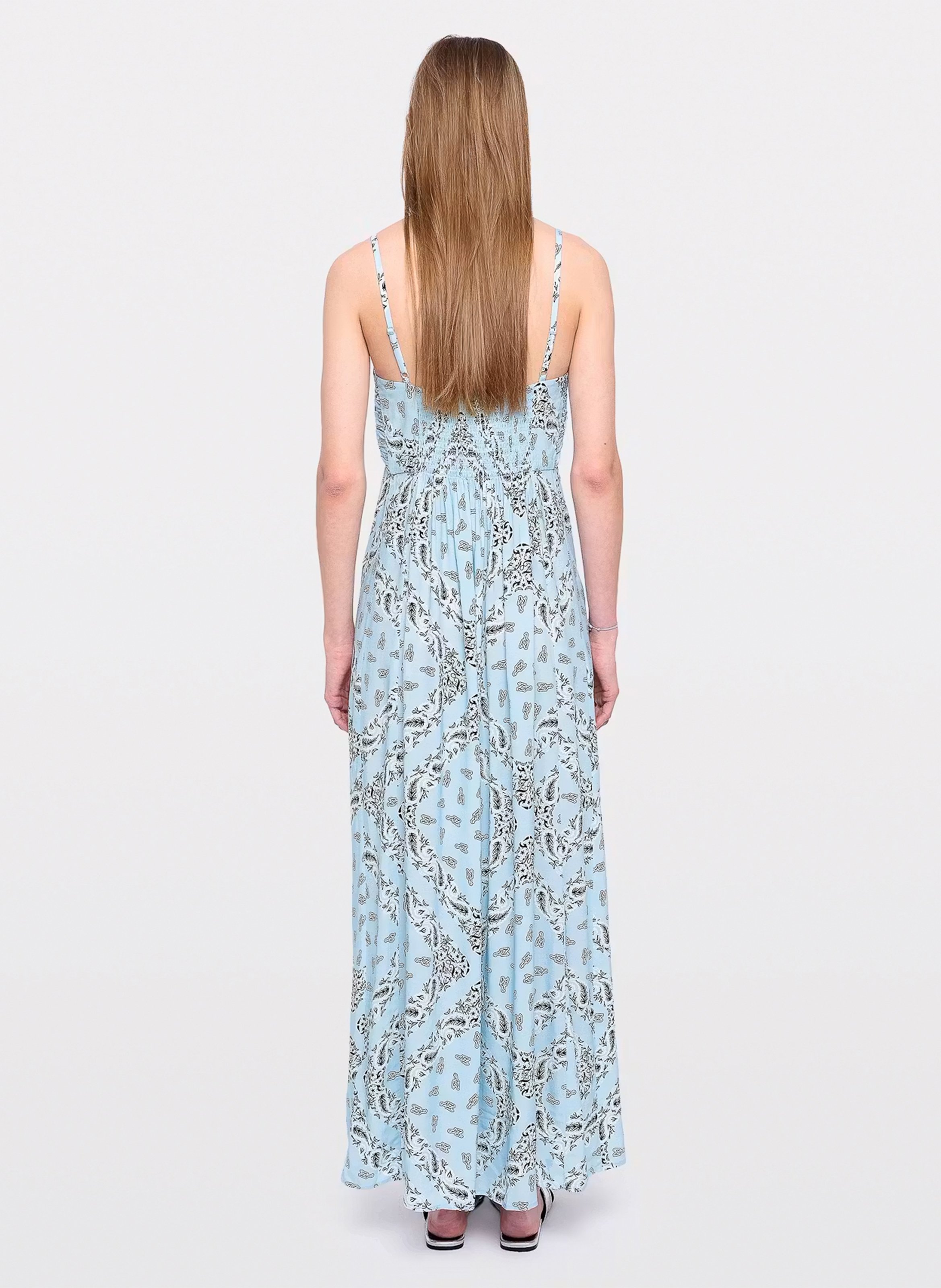Robe longue col v imprimée rippie ZADIG&VOLTAIRE Bleu