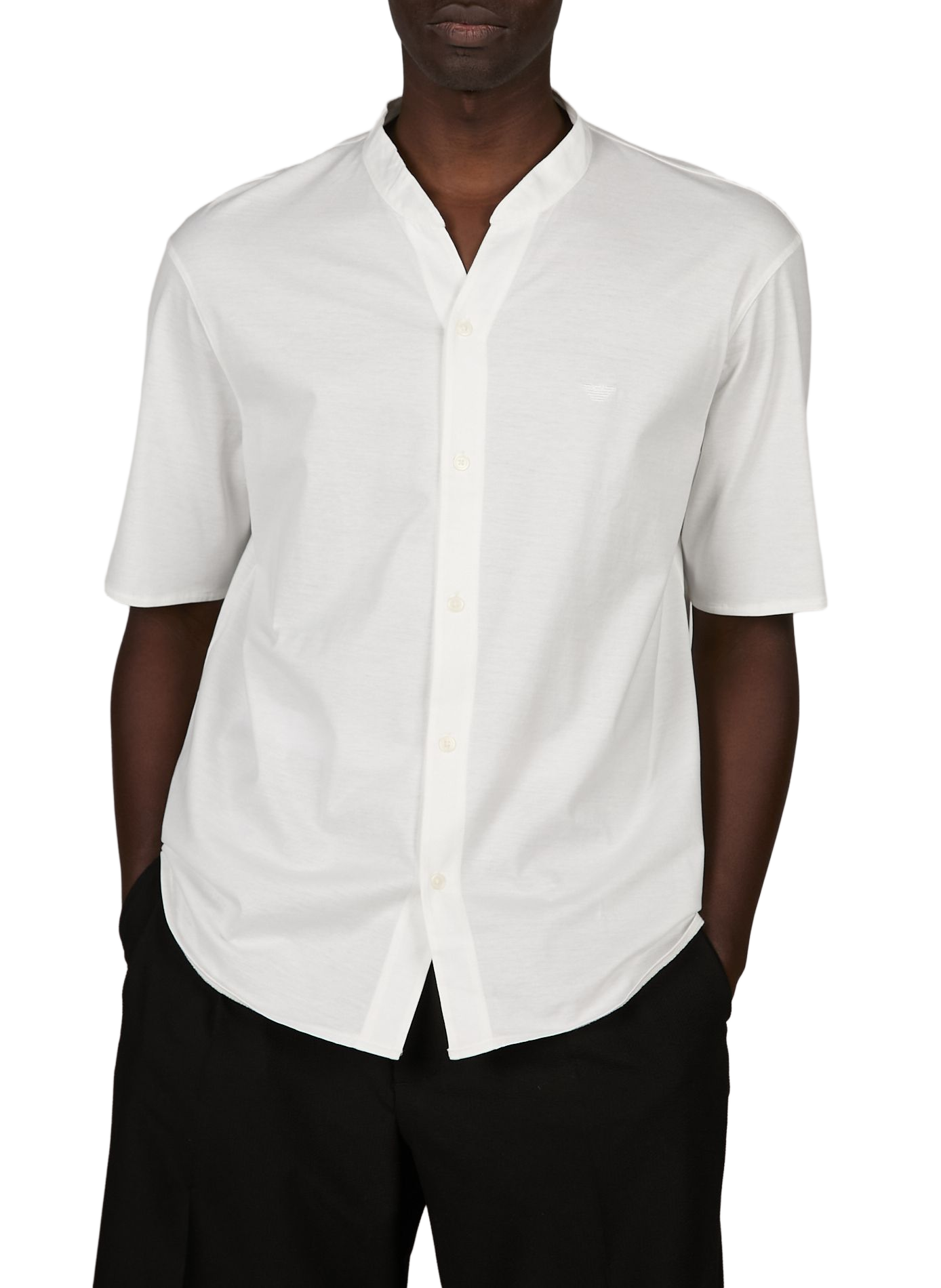 Straight-fit cotton T-shirt EMPORIO ARMANI White
