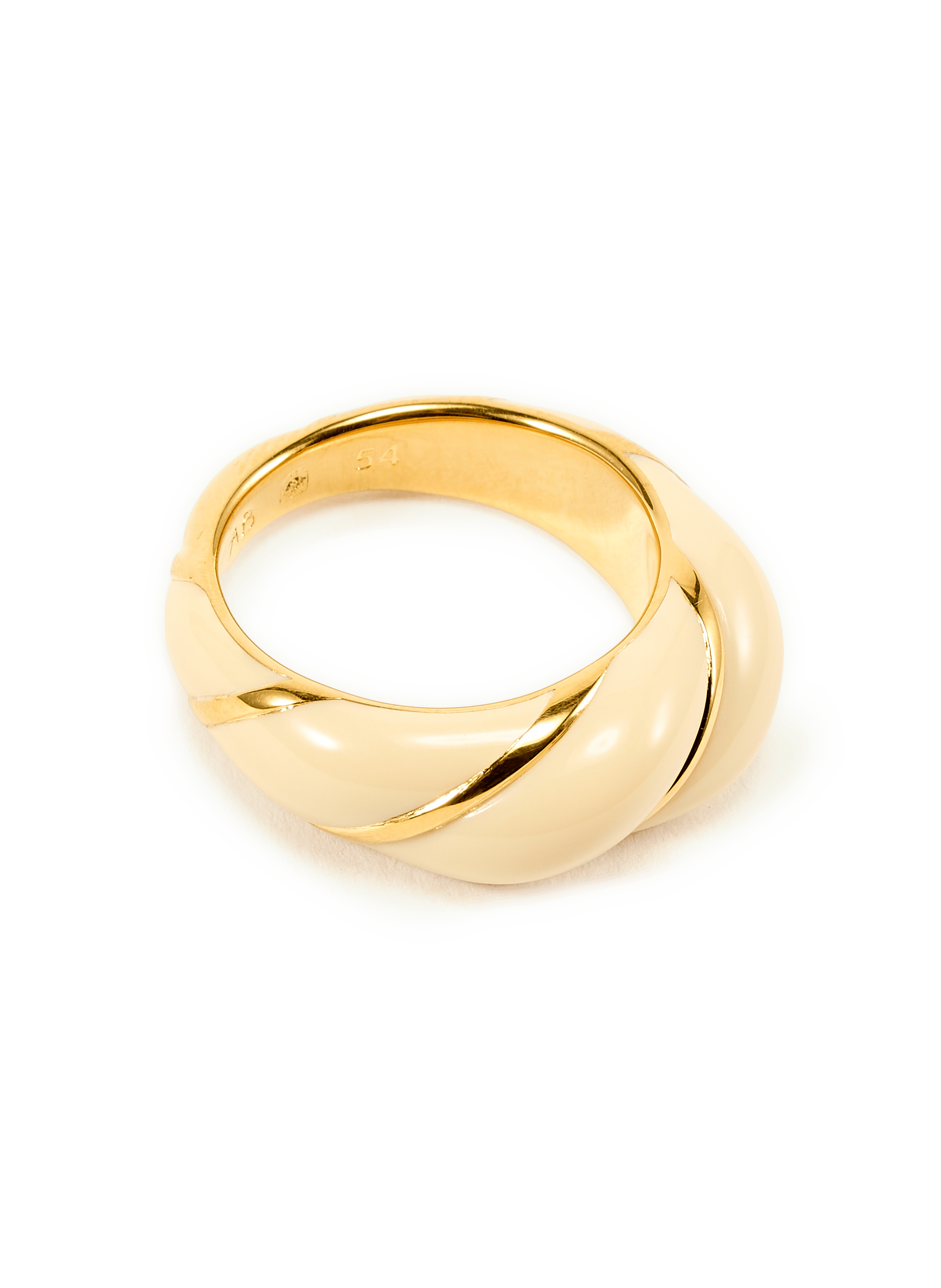 Brass and gold plated ring AURELIE BIDERMANN Beige