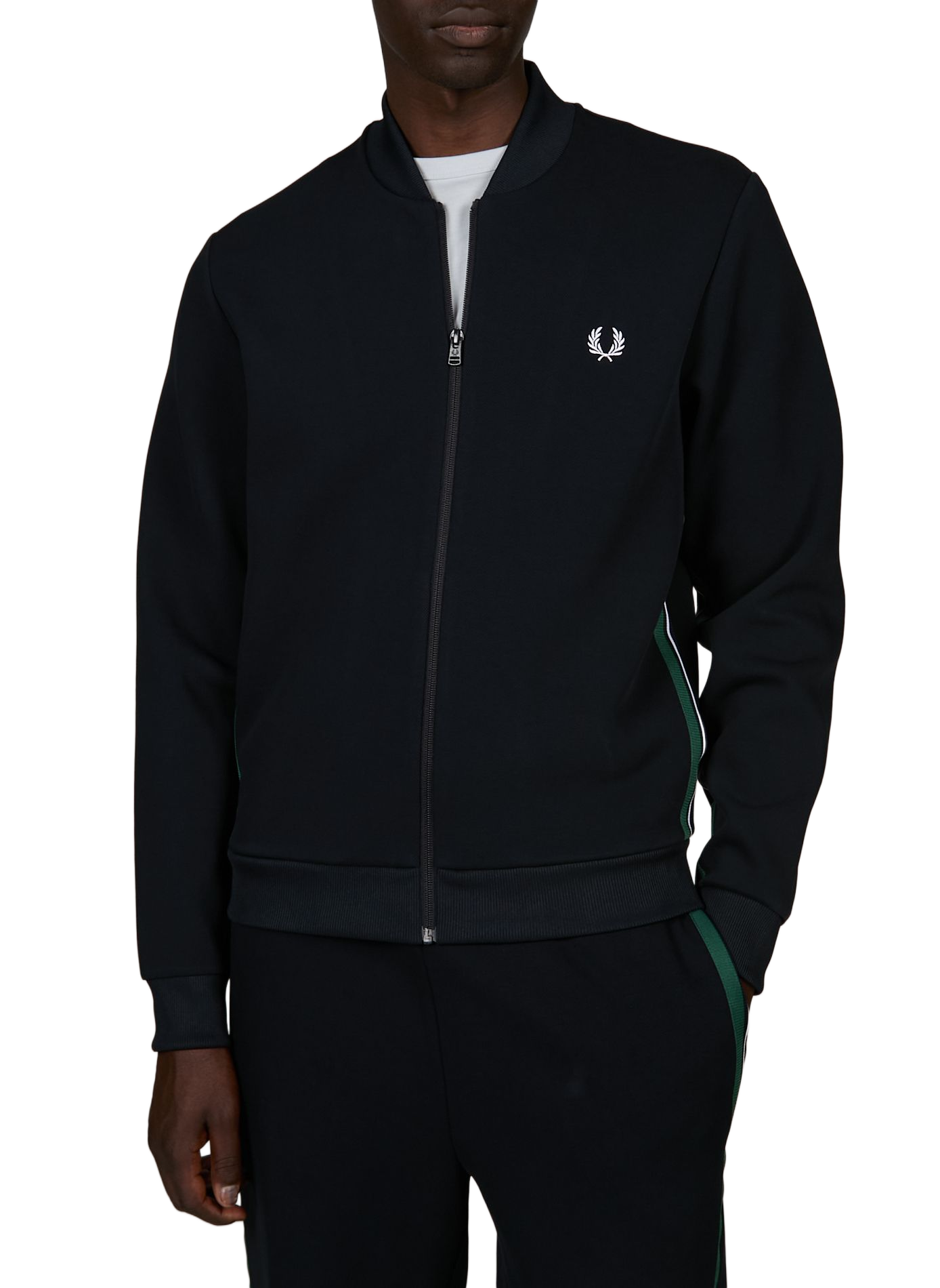 Veste de survêtement à bandes rayées contrastantes FRED PERRY Bleu