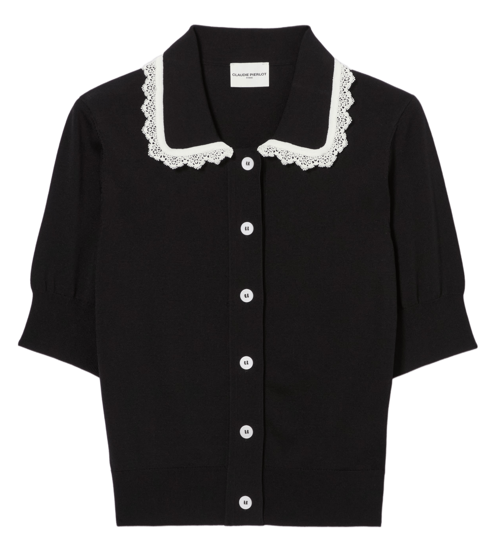 Cardigan ajusté col claudine CLAUDIE PIERLOT Multicolore