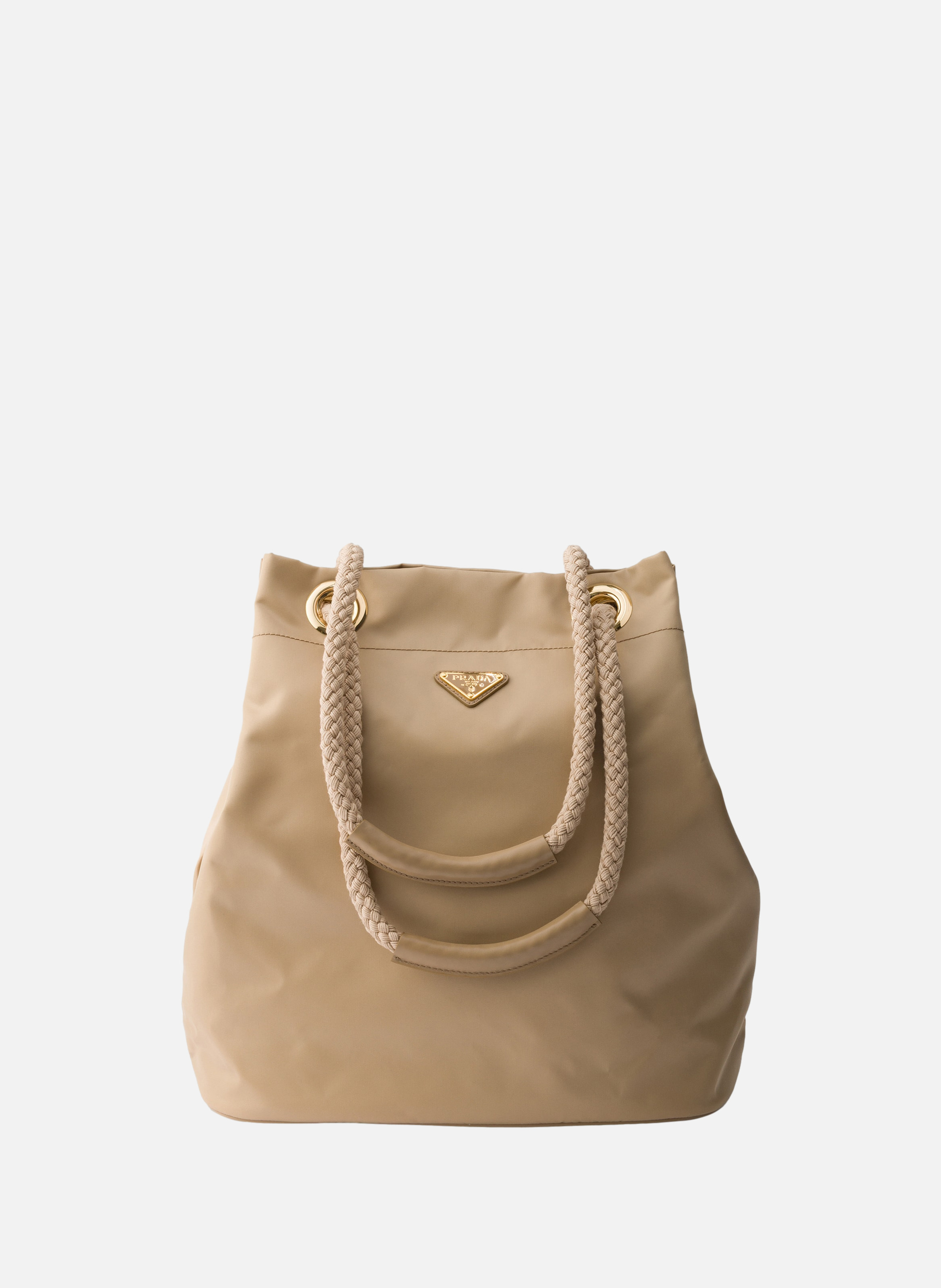 Grand sac seau prada mariner en re-nylon PRADA Marron