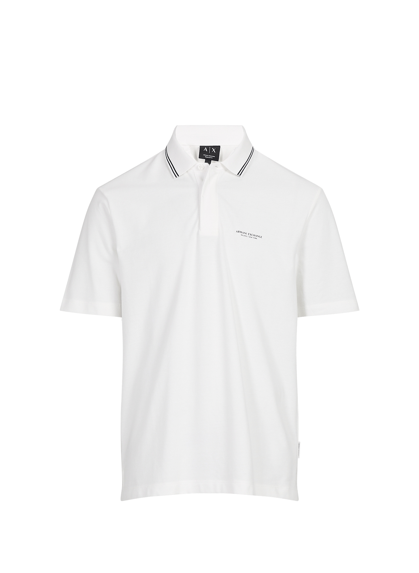 Polo à manches courtes en coton ARMANI EXCHANGE Blanc