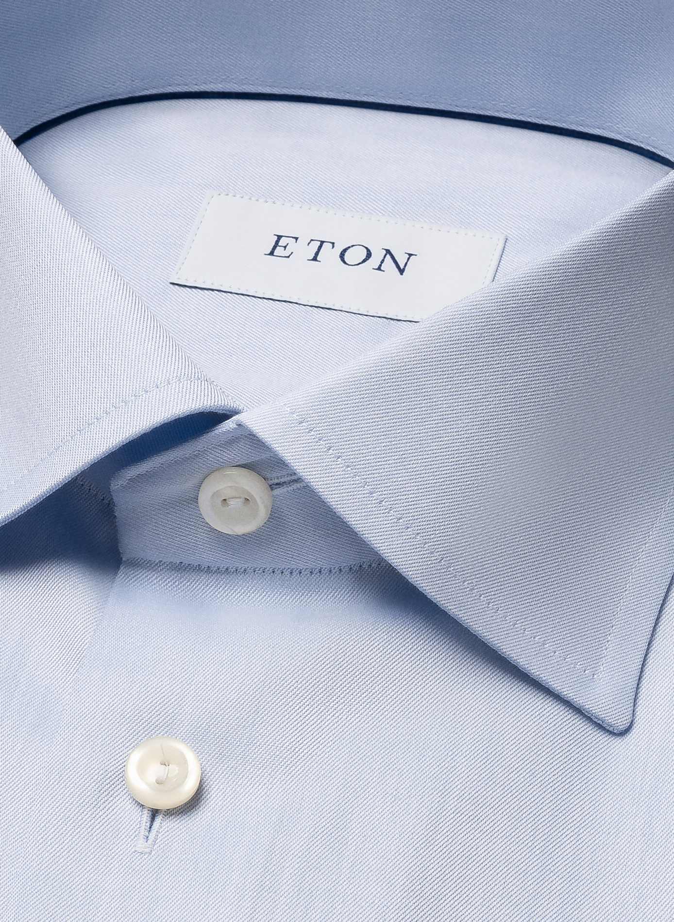 Chemise droite en coton ETON Bleu